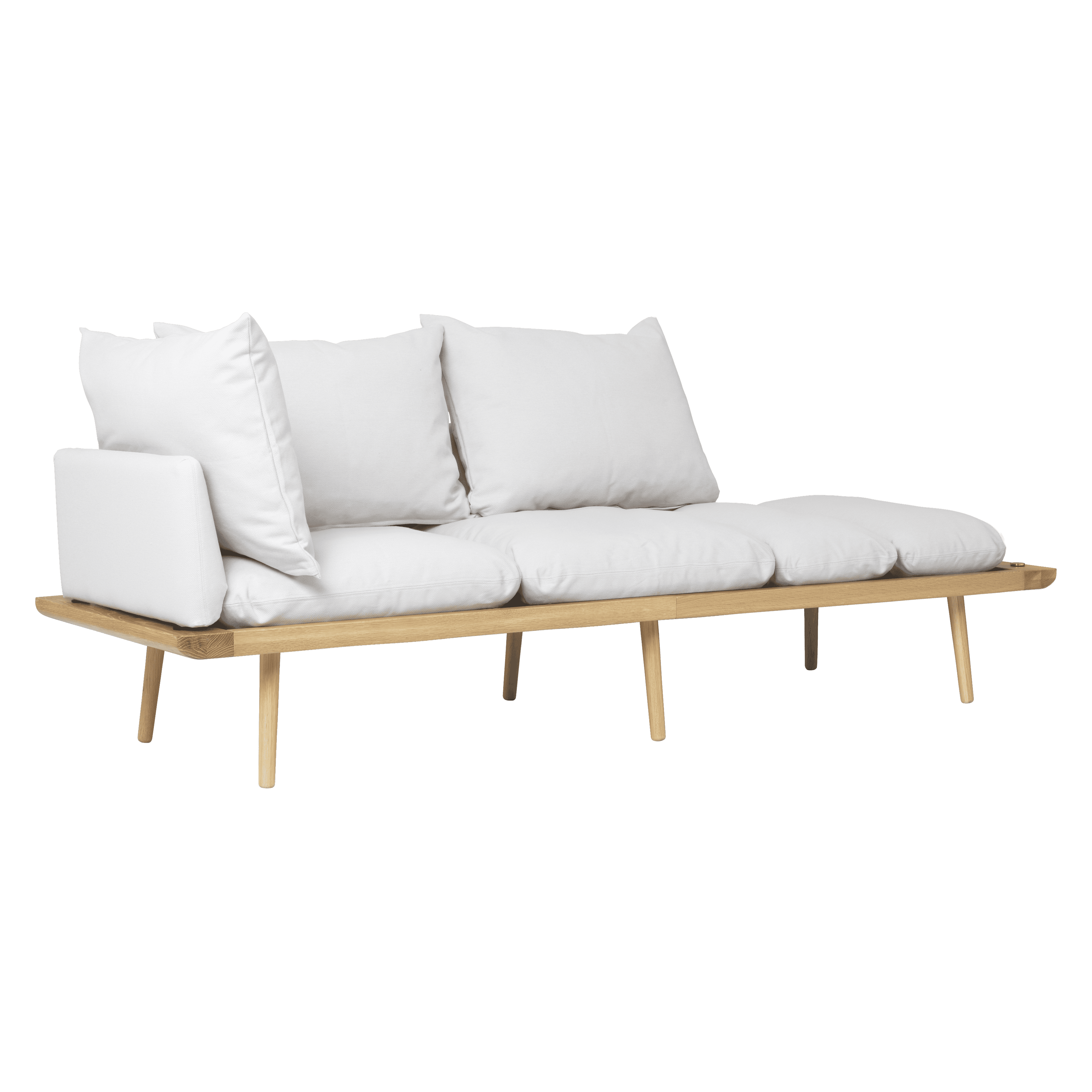 Sofa 3-osobowa LOUNGE AROUND baby blue z dębem UMAGE Nie Nie Eye on Design