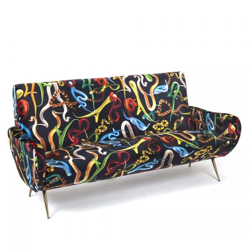 Sofa 3-osobowa SNAKES czarny Seletti Eye on Design