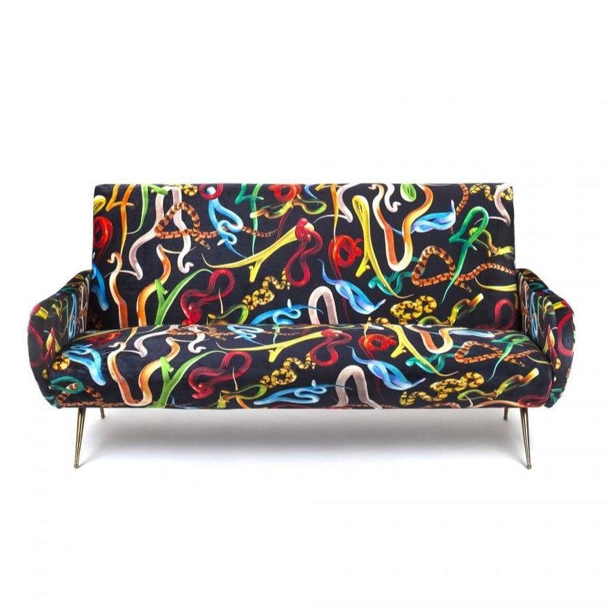 Sofa 3-osobowa SNAKES czarny Seletti Eye on Design