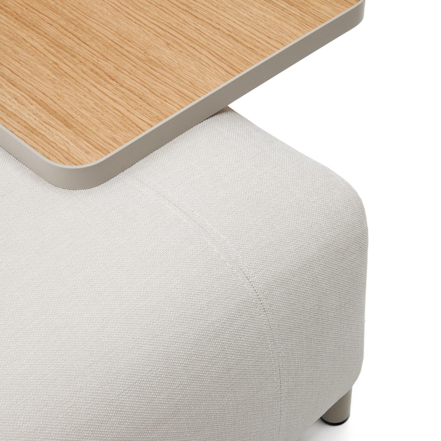 Sofa 3-osobowa z dużą tacą COMPO beżowy szenil La Forma Eye on Design