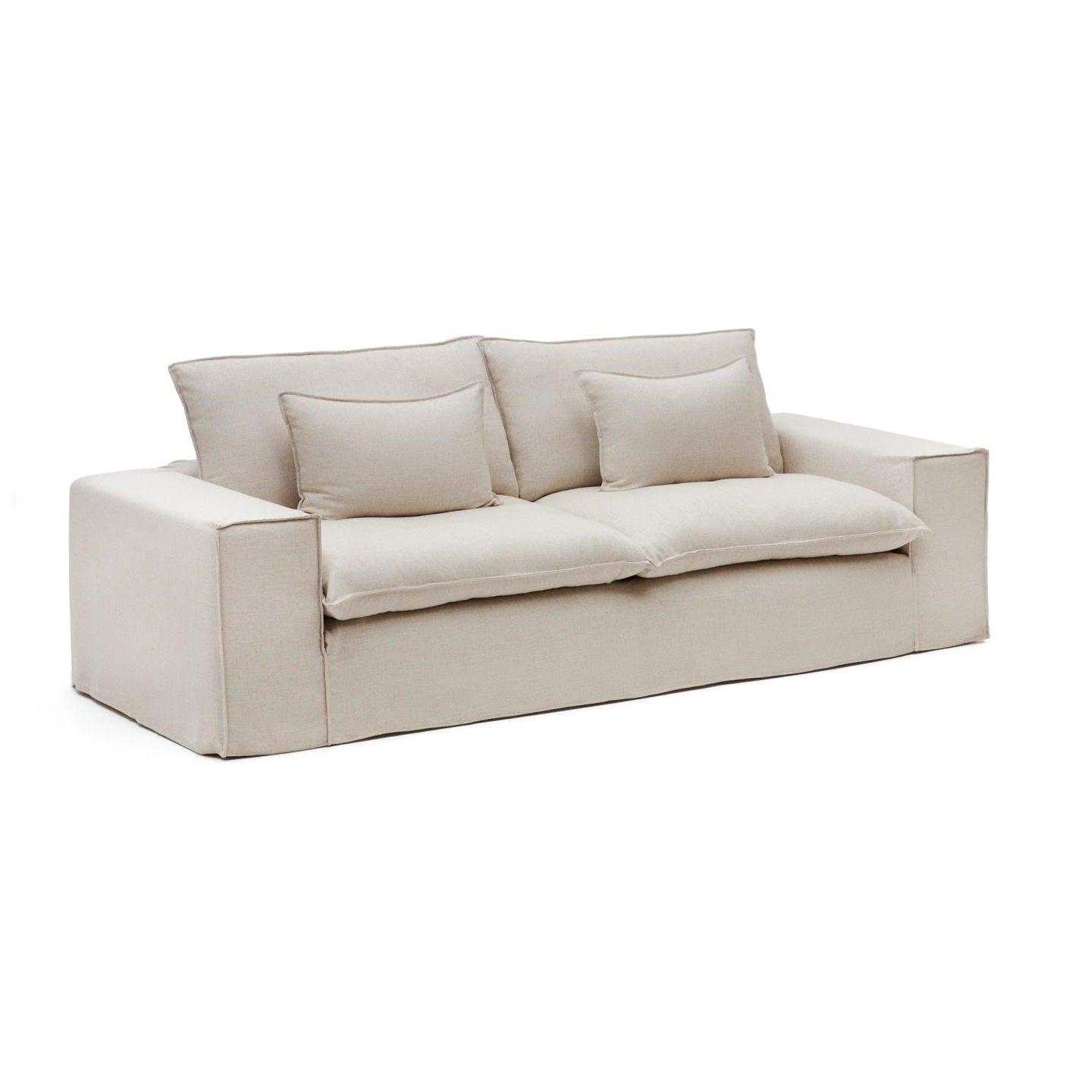 Sofa 3-osobowa ze zdejmowanym pokrowcem ANARELA beżowy La Forma Eye on Design