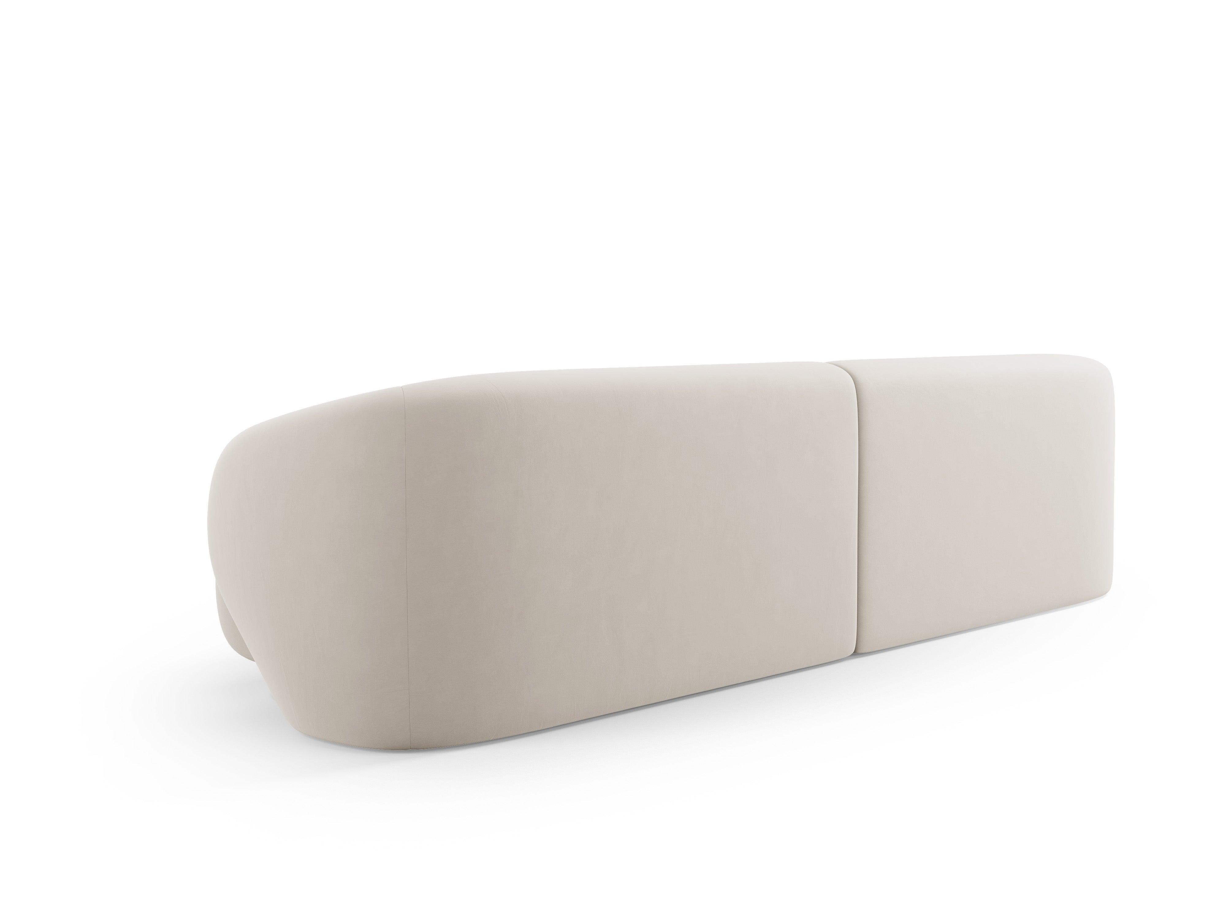 Sofa 4-osobowa aksamitna CAMDEN jasnobeżowy Cosmopolitan Design Eye on Design