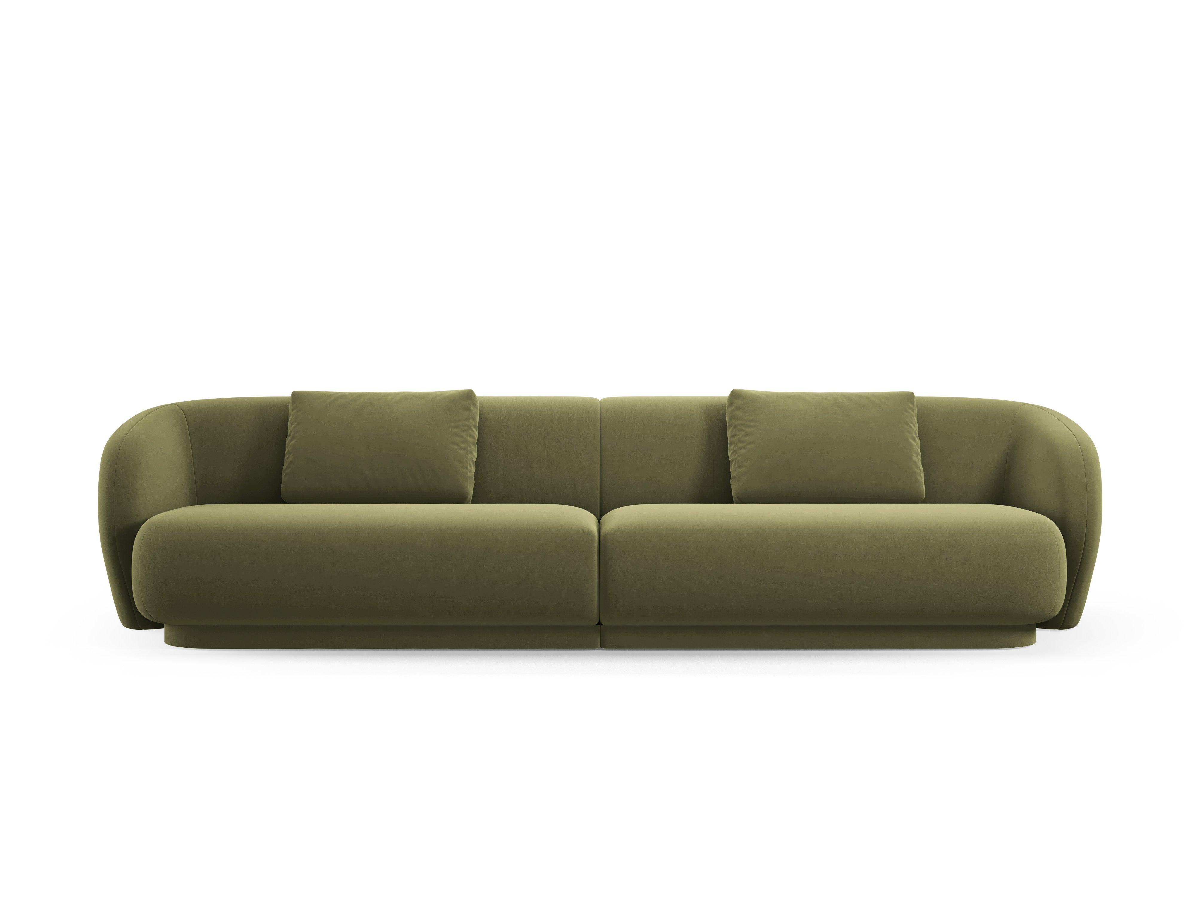 Sofa 4-osobowa aksamitna CAMDEN zielony Cosmopolitan Design Eye on Design