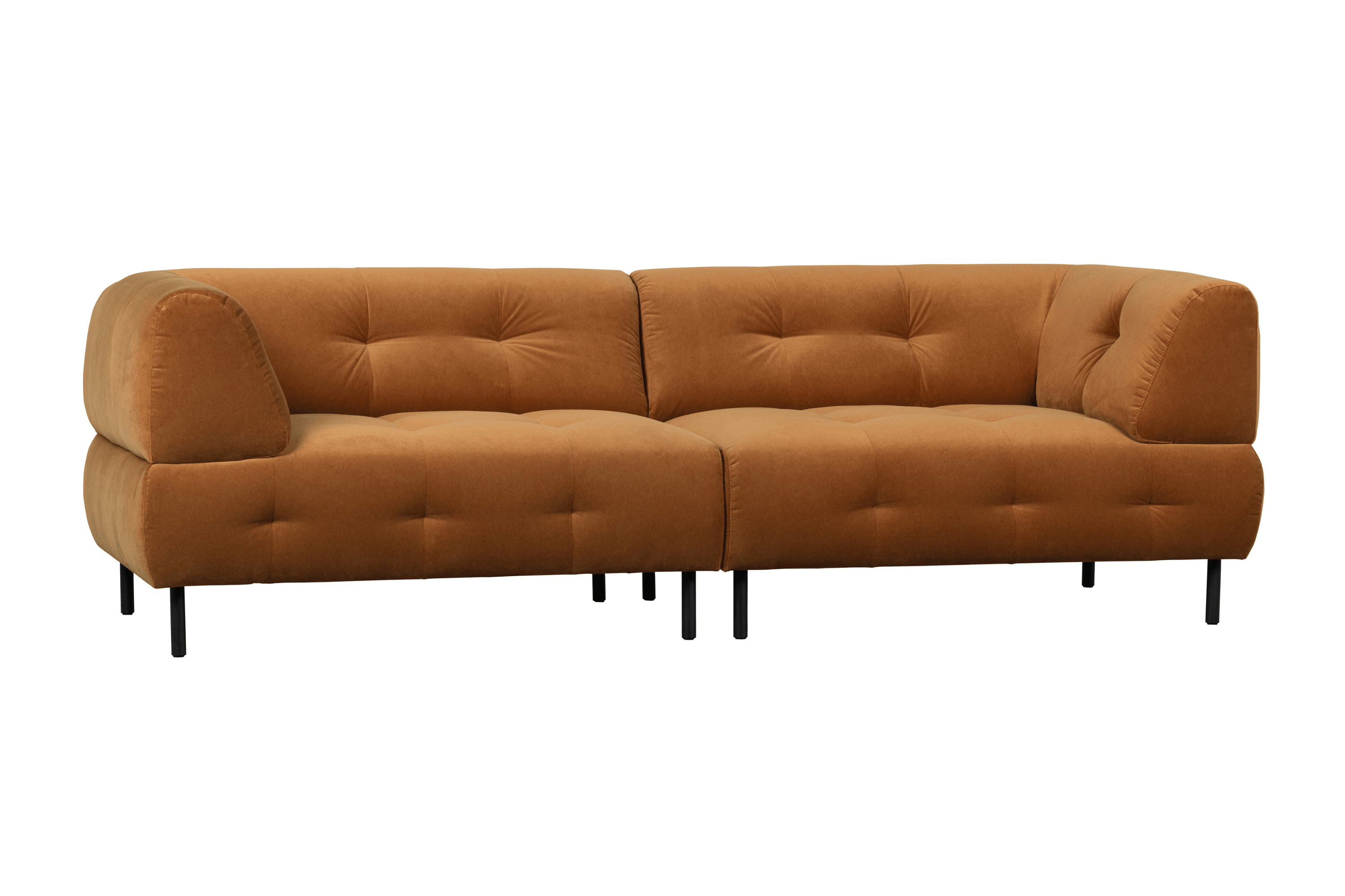 Sofa 4-osobowa aksamitna LLOYD cynamonowy Woood Exclusive Eye on Design