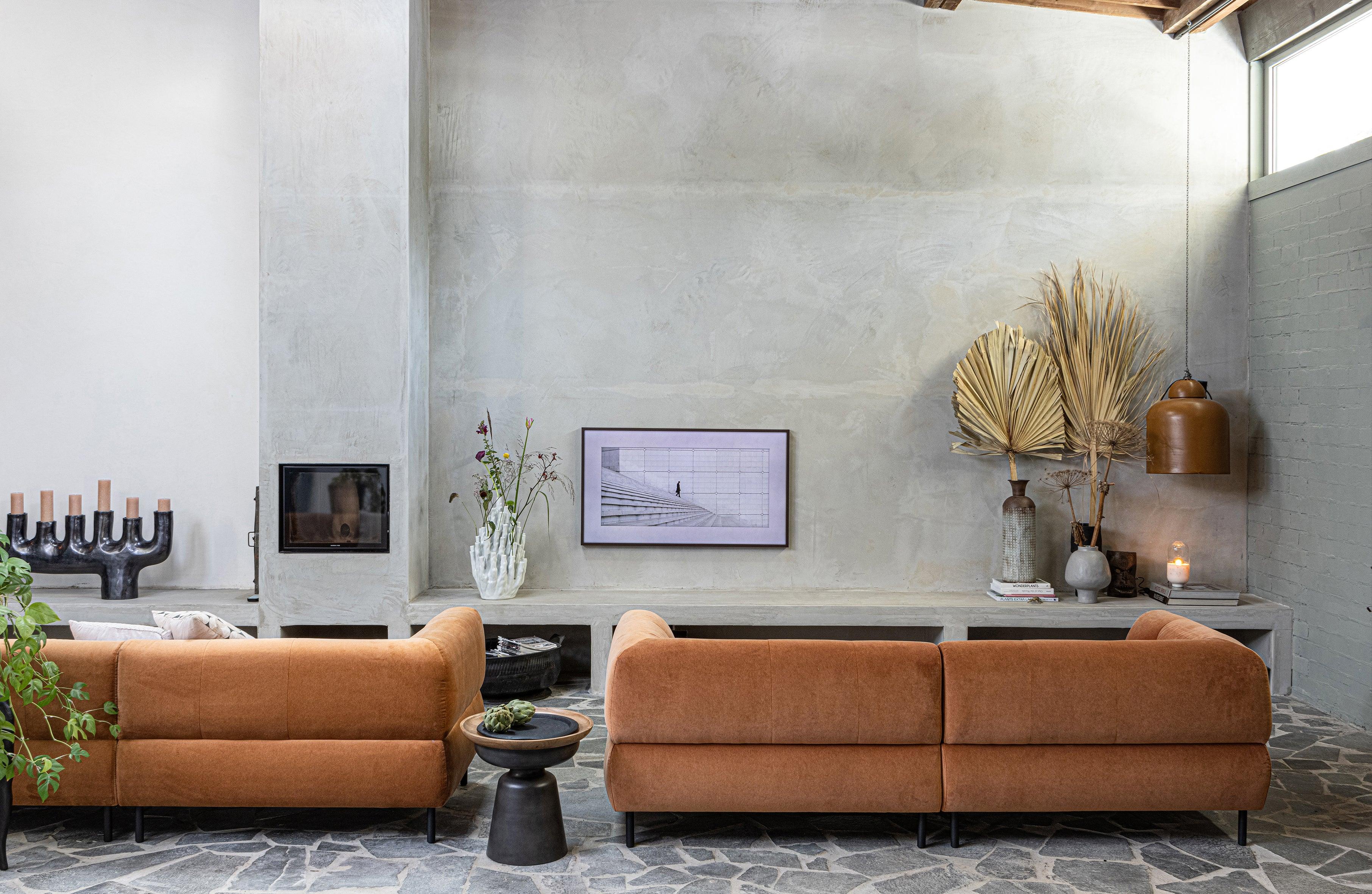 Sofa 4-osobowa aksamitna LLOYD cynamonowy Woood Exclusive Eye on Design