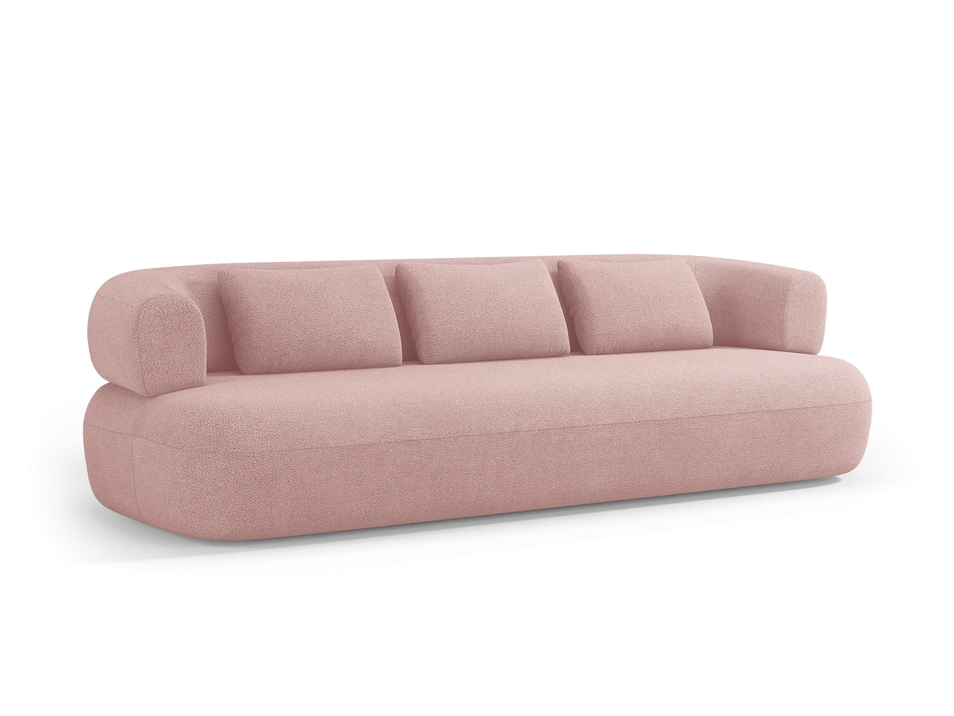 Sofa 4-osobowa ALDRIN pudrowy róż boucle Windsor & Co Eye on Design