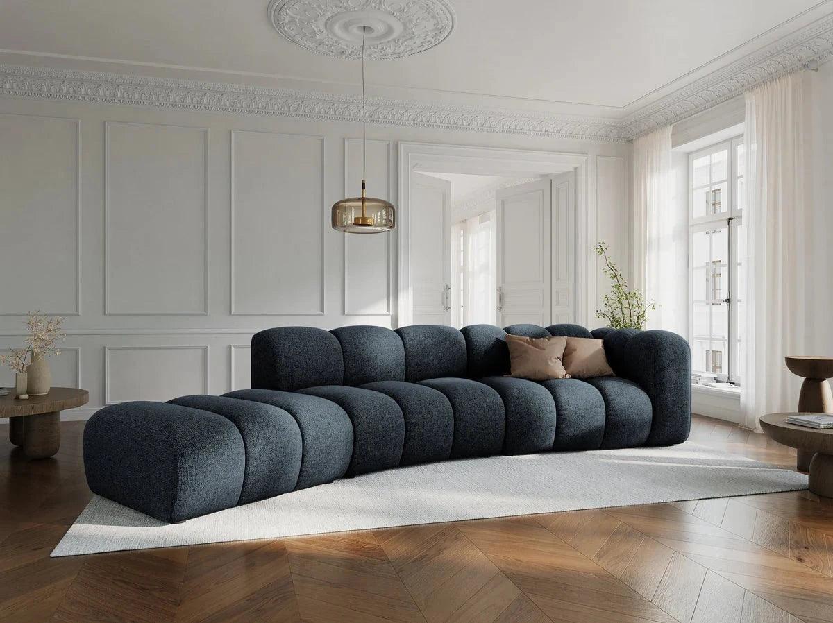 Sofa 5-osobowa lewostronna SKYLER granatowy szenil Interieurs 86 Eye on Design