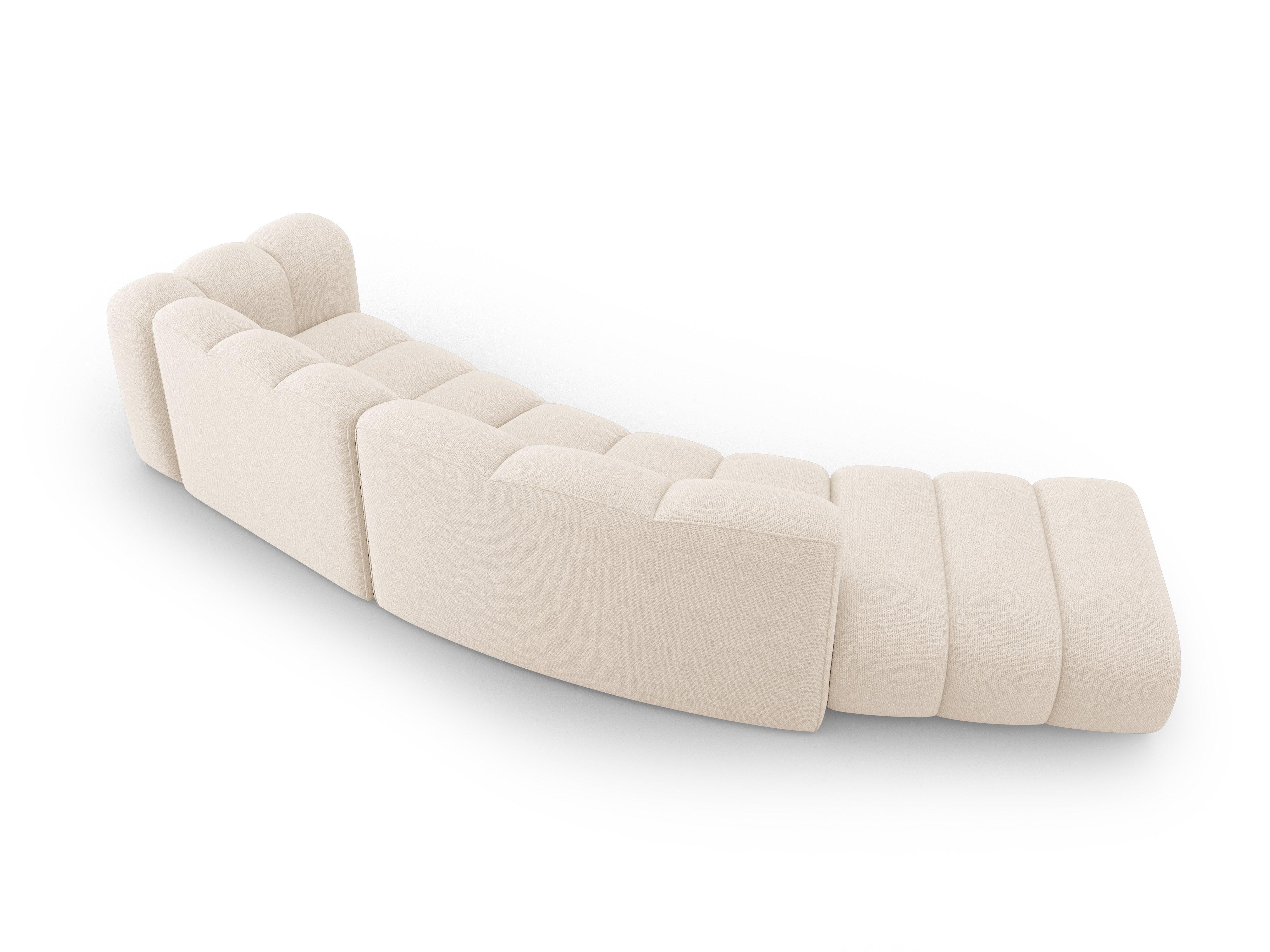 Sofa 5-osobowa lewostronna SKYLER jasny beżowy szenil Interieurs 86 Eye on Design