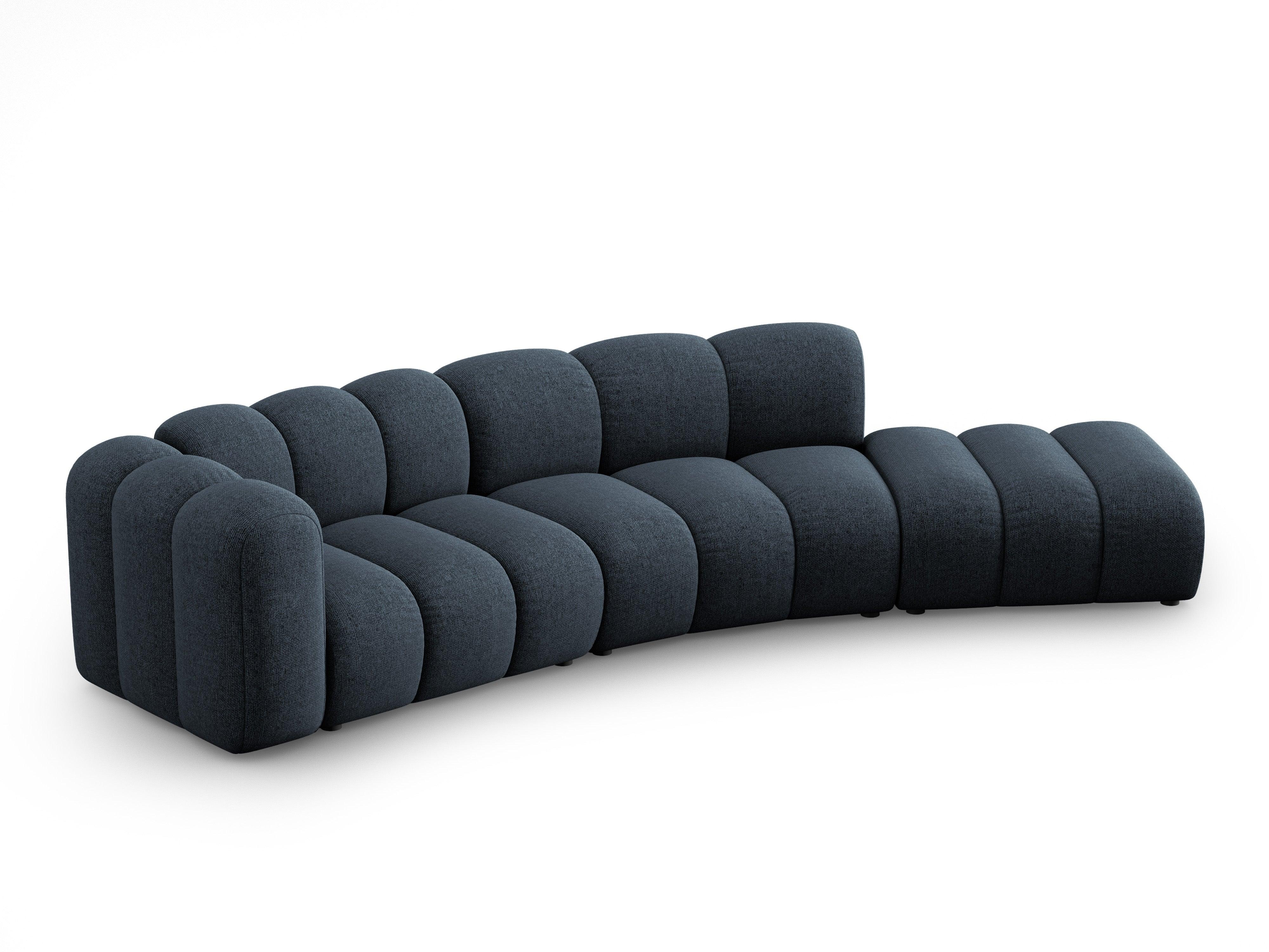 Sofa 5-osobowa prawostronna SKYLER granatowy szenil Interieurs 86 Eye on Design
