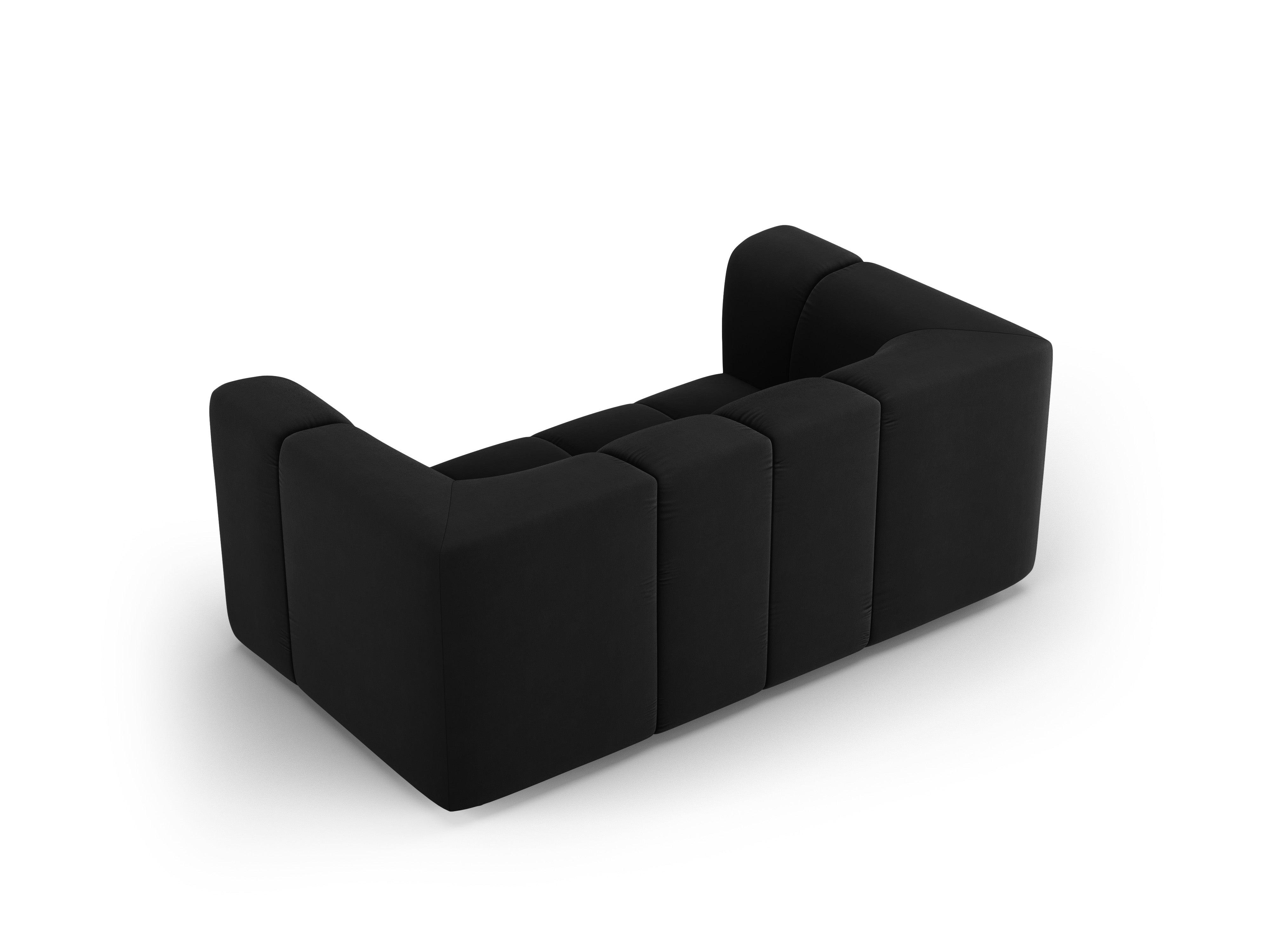 Sofa aksamitna 2-osobowa FRANCESCA czarny Milo Casa Eye on Design
