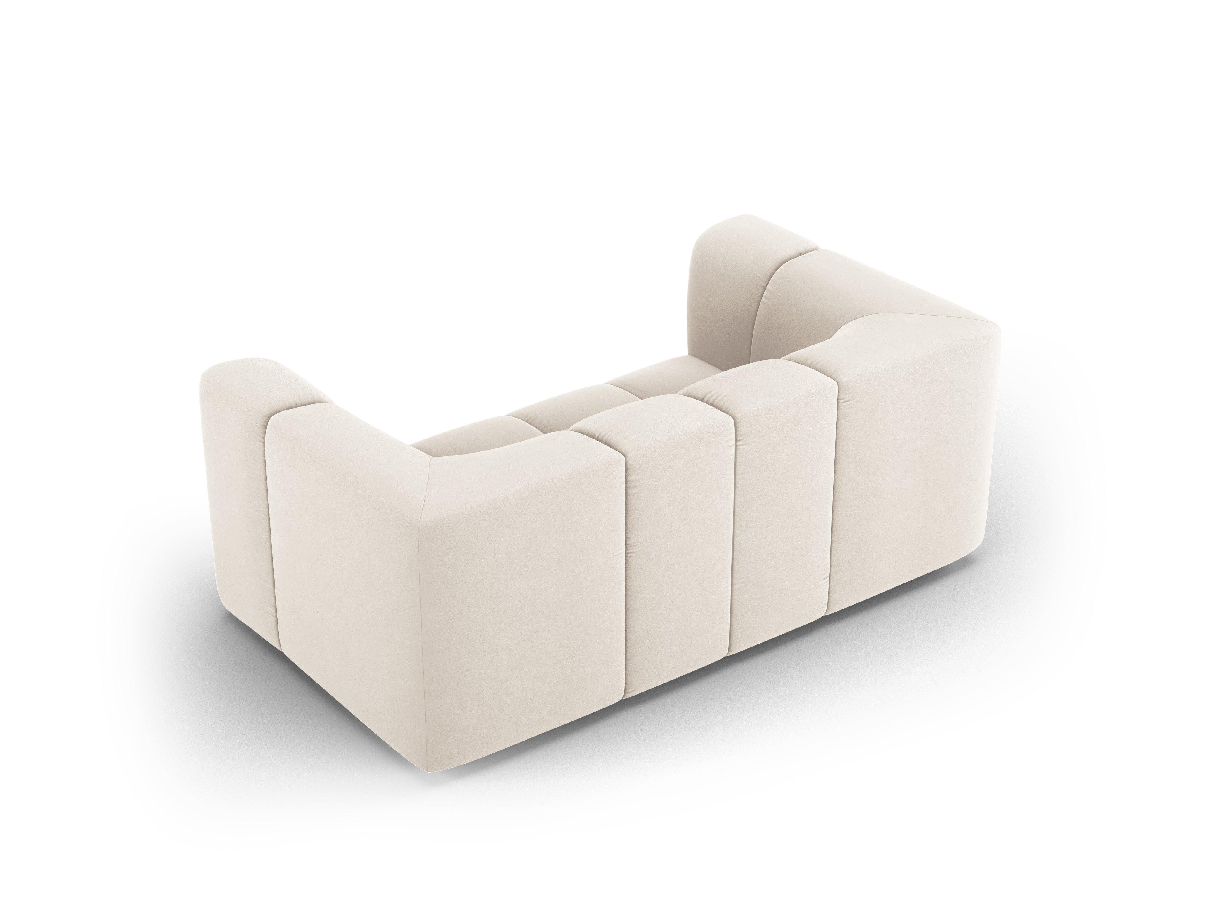 Sofa aksamitna 2-osobowa FRANCESCA jasnobeżowy Milo Casa Eye on Design