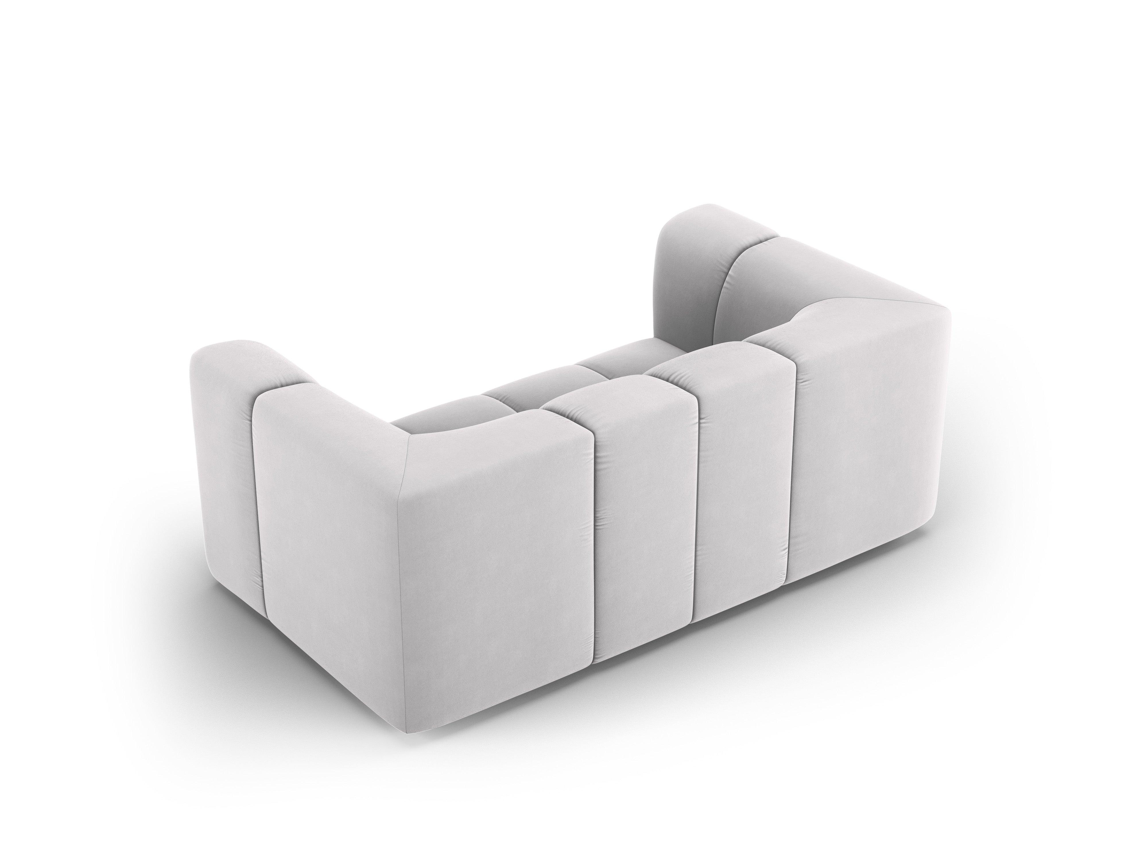 Sofa aksamitna 2-osobowa FRANCESCA srebrny Milo Casa Eye on Design