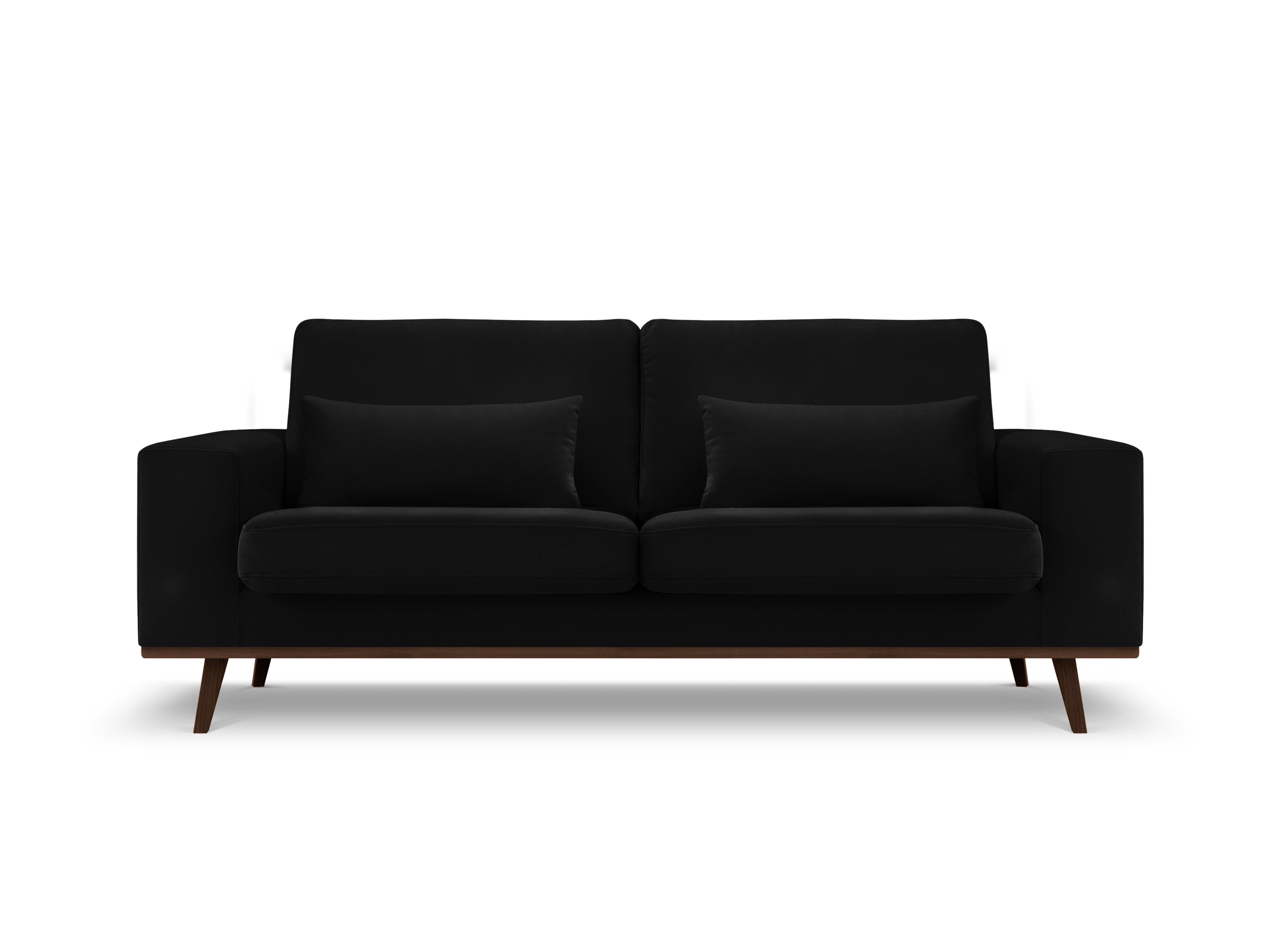 Sofa aksamitna 2-osobowa HEBE czarny Mazzini Sofas Eye on Design