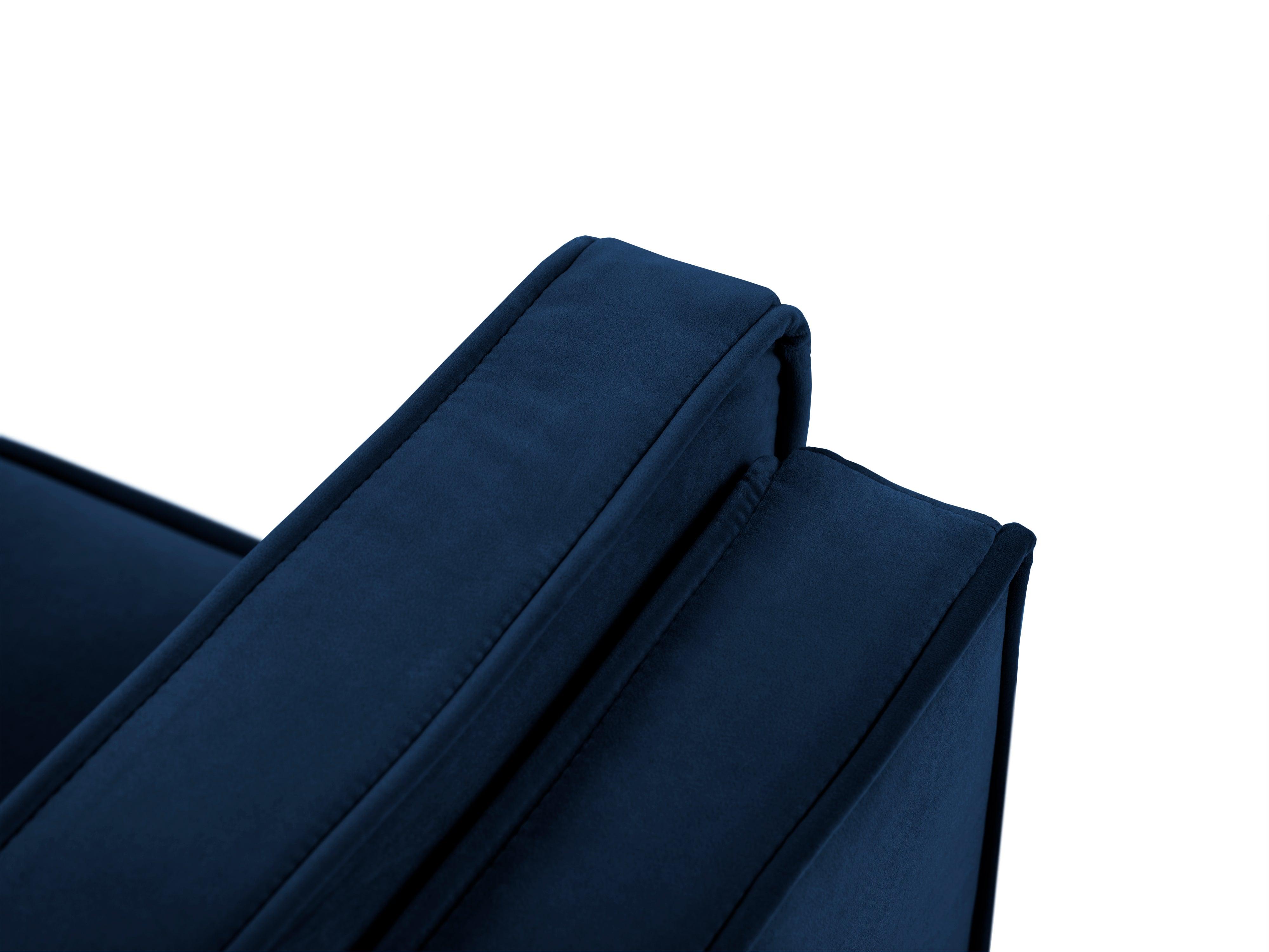 Sofa aksamitna 2-osobowa LUIS granat królewski ze złotą podstawą Milo Casa Eye on Design