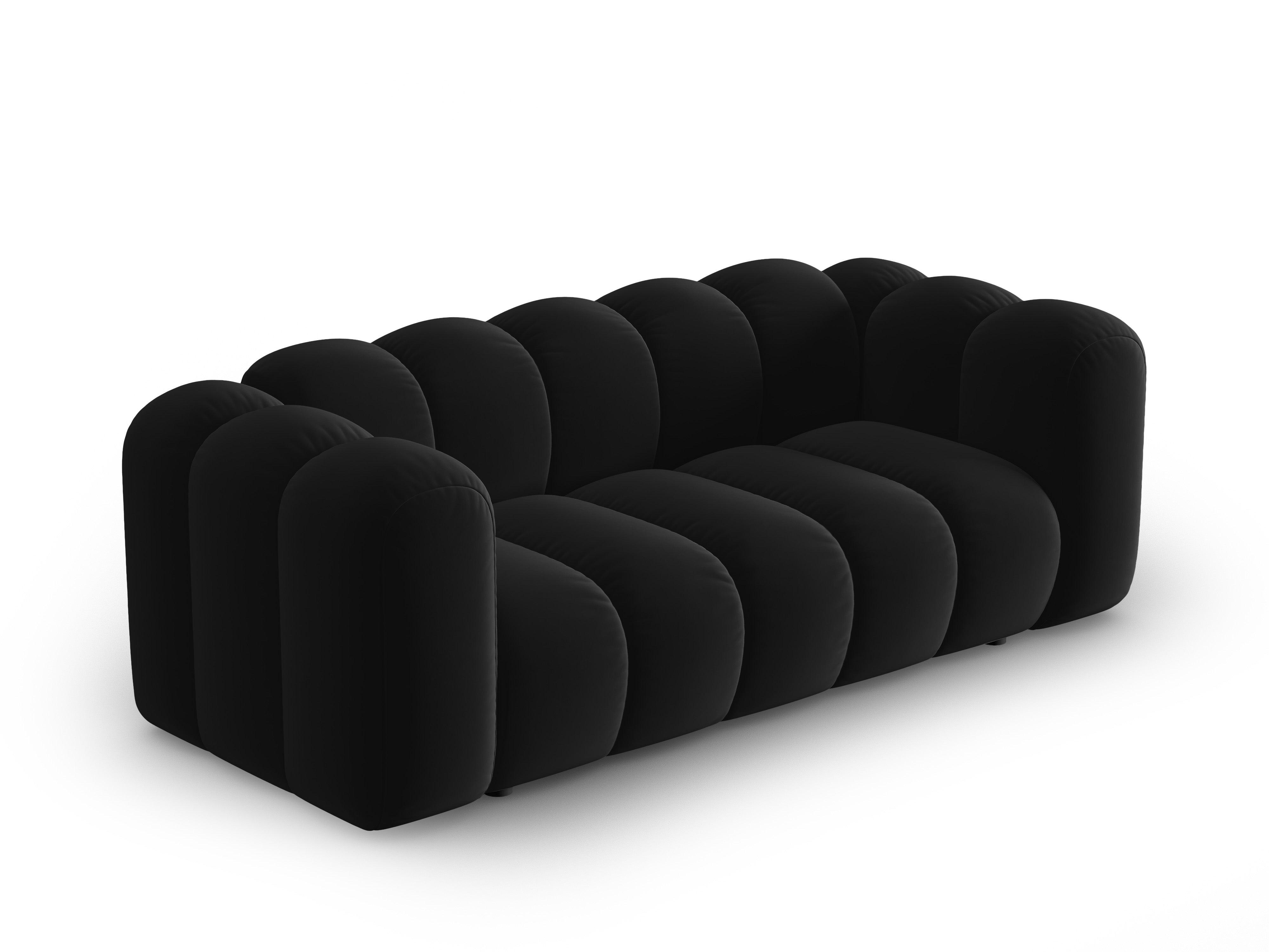Sofa aksamitna 2-osobowa SKYLER czarny Interieurs 86 Eye on Design