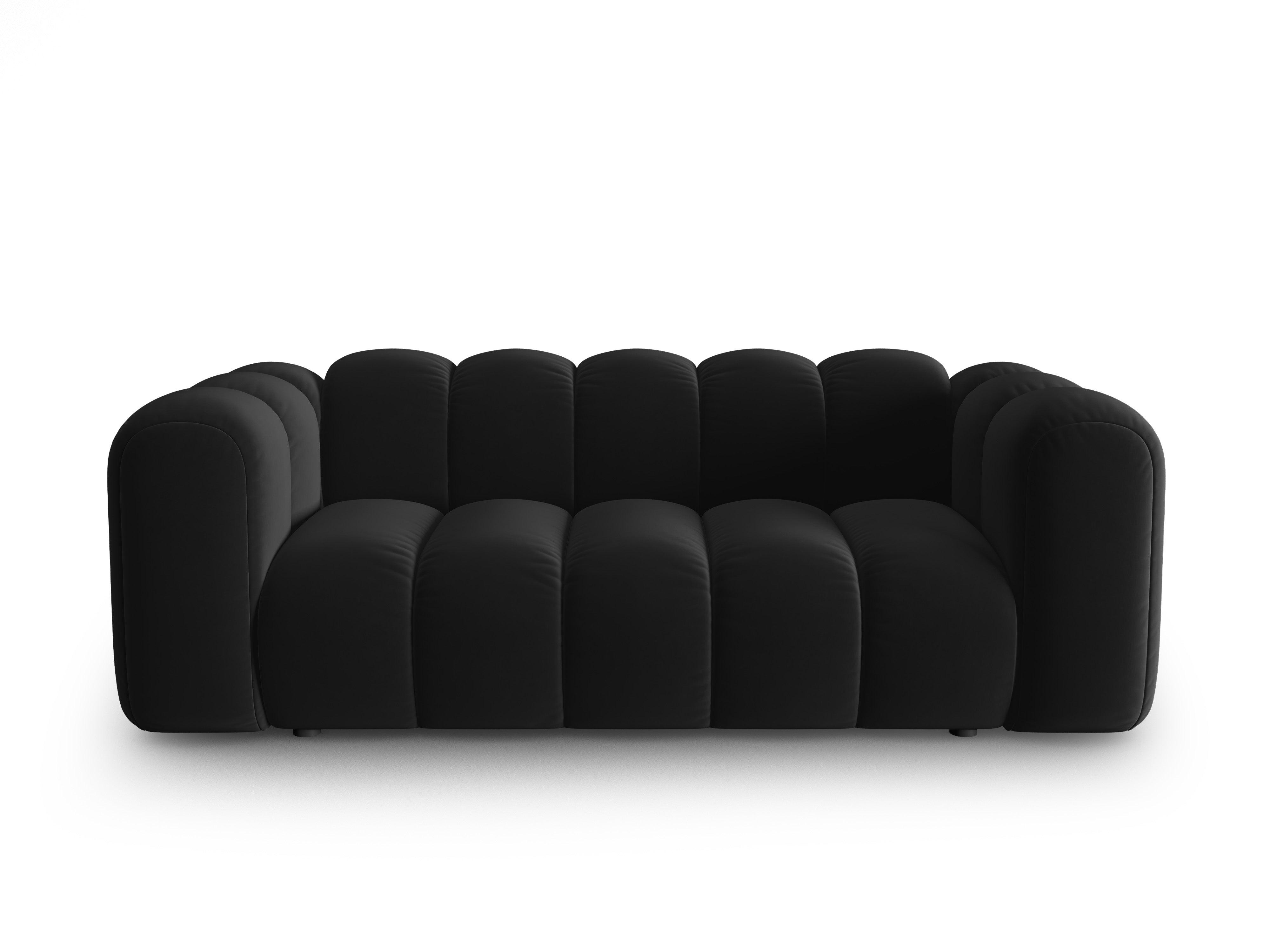 Sofa aksamitna 2-osobowa SKYLER czarny Interieurs 86 Eye on Design
