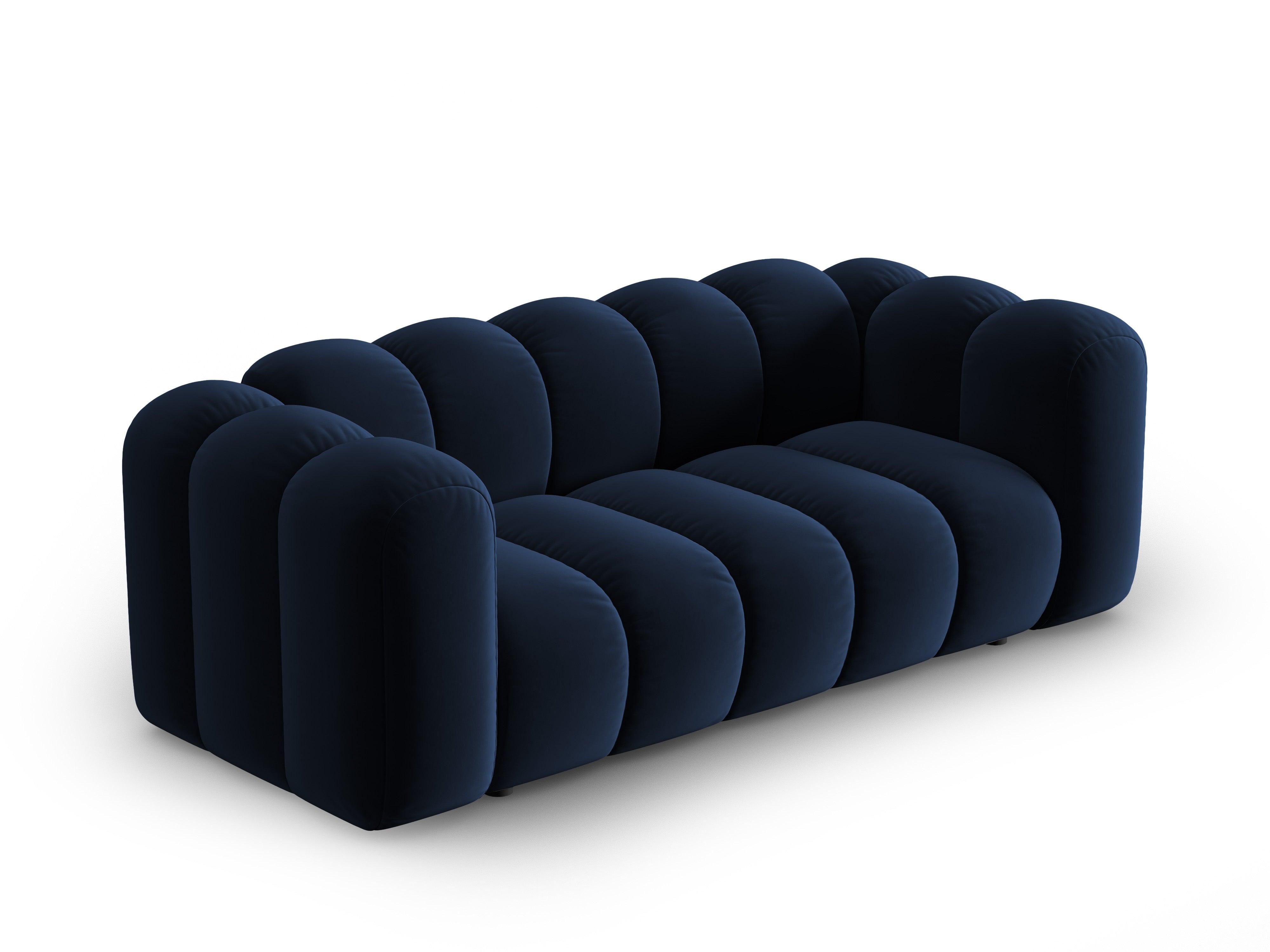 Sofa aksamitna 2-osobowa SKYLER granatowy Interieurs 86 Eye on Design