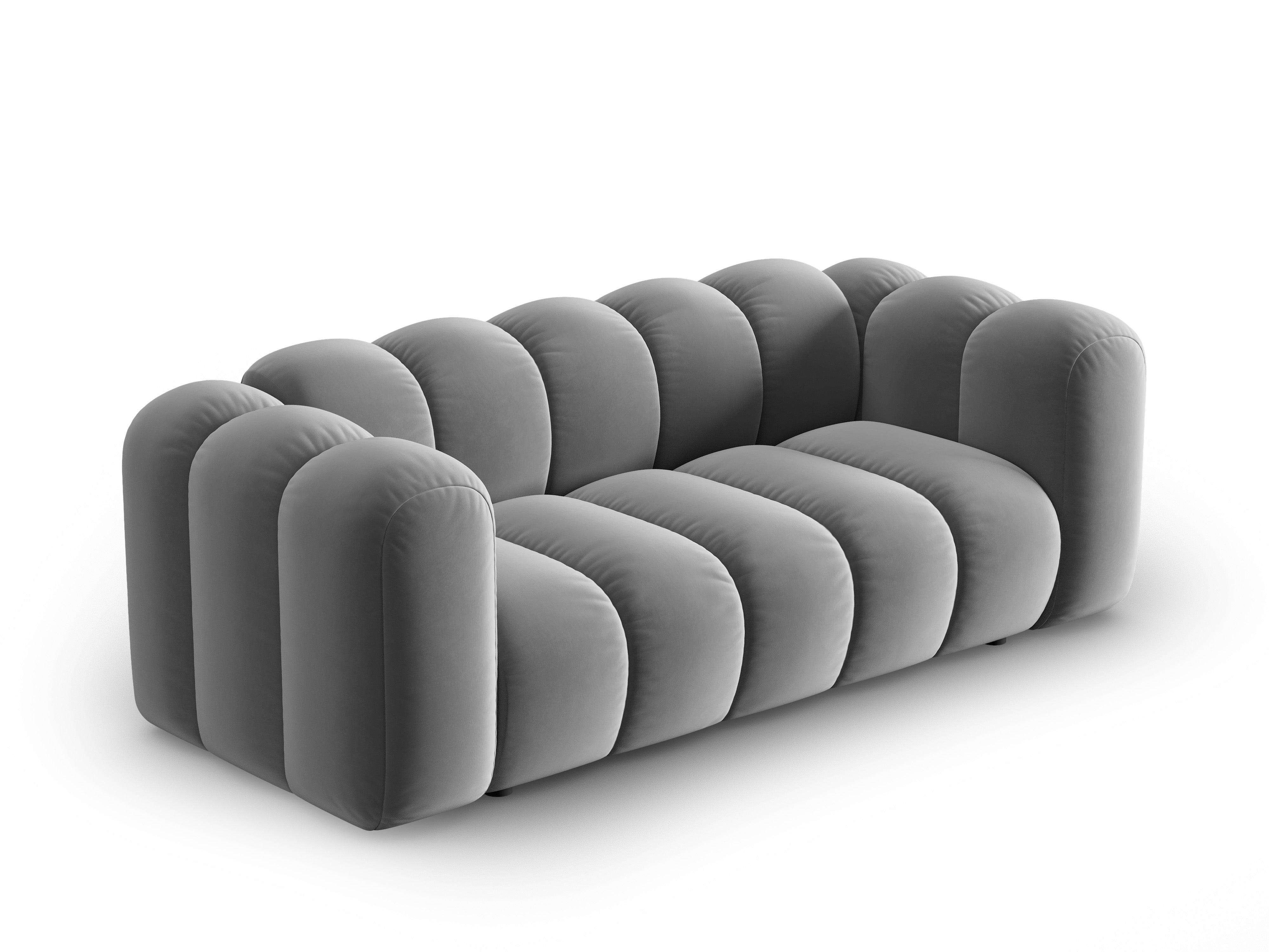 Sofa aksamitna 2-osobowa SKYLER szary Interieurs 86 Eye on Design