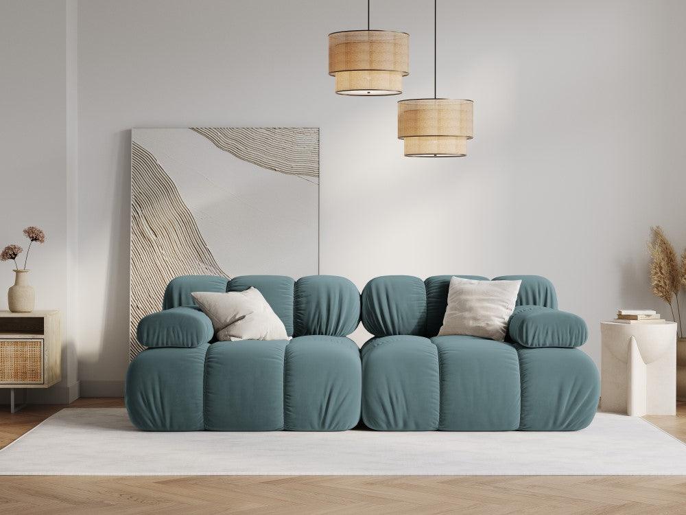 Sofa aksamitna 2-osobowa TROPEA petrol Milo Casa Eye on Design