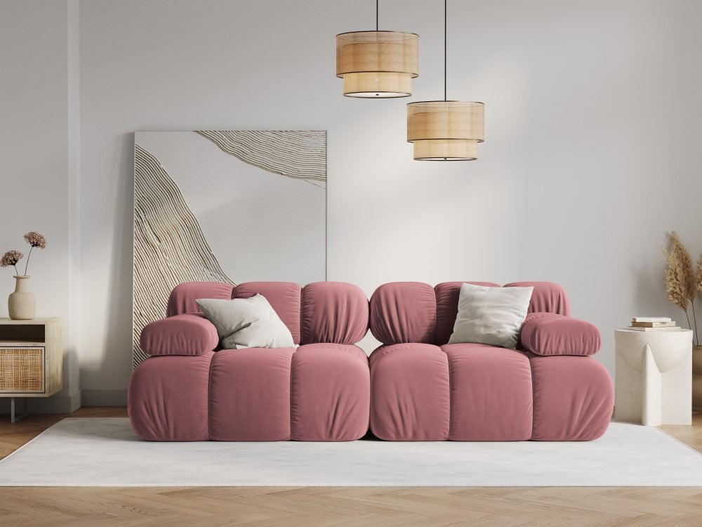 Sofa aksamitna 2-osobowa TROPEA różowy Milo Casa Eye on Design