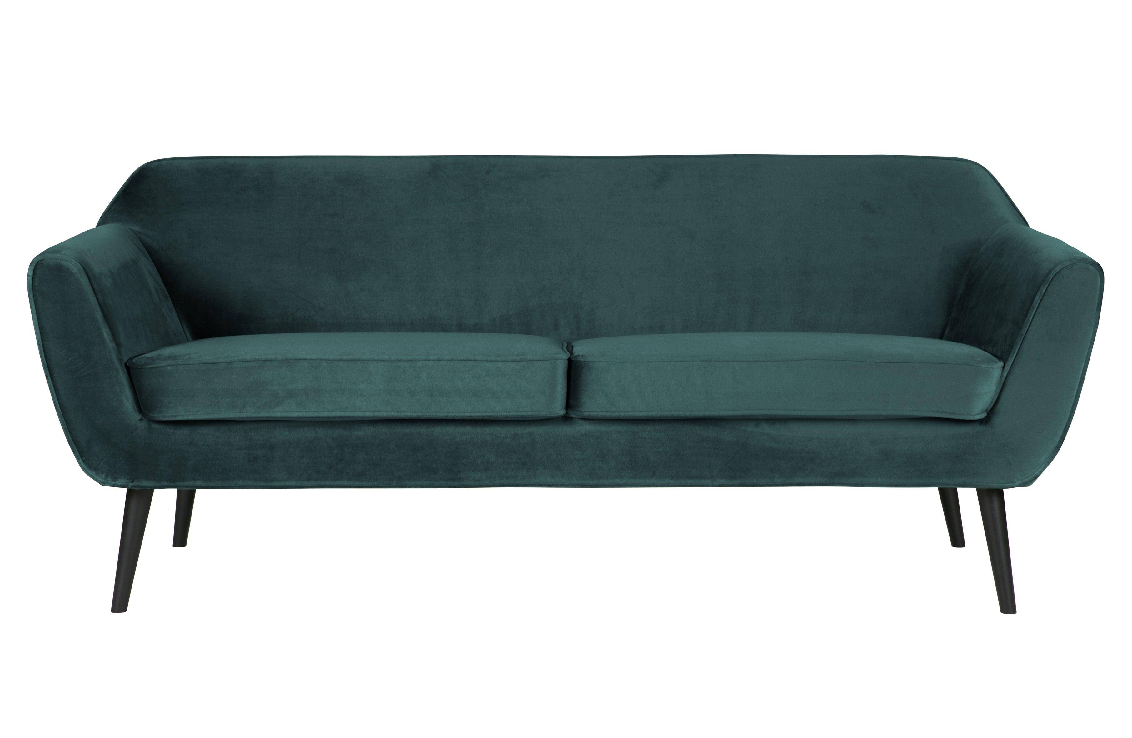 Sofa aksamitna 2,5-osobowa ROCCO morski Woood Eye on Design