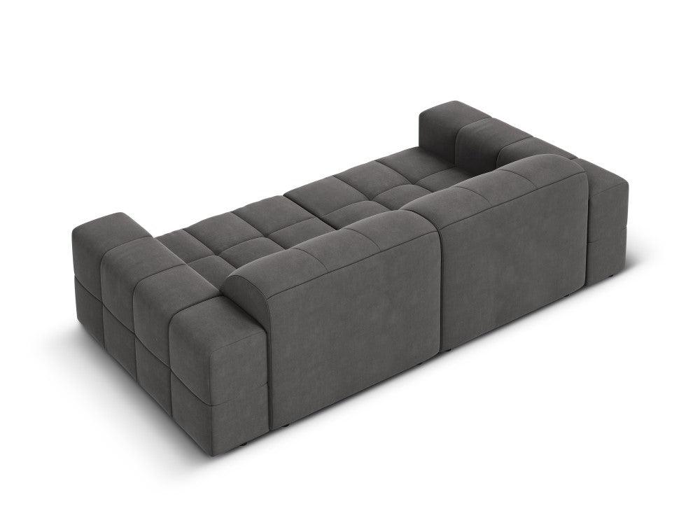 Sofa aksamitna 3-osobowa CHICAGO ciemnoszary Cosmopolitan Design Eye on Design