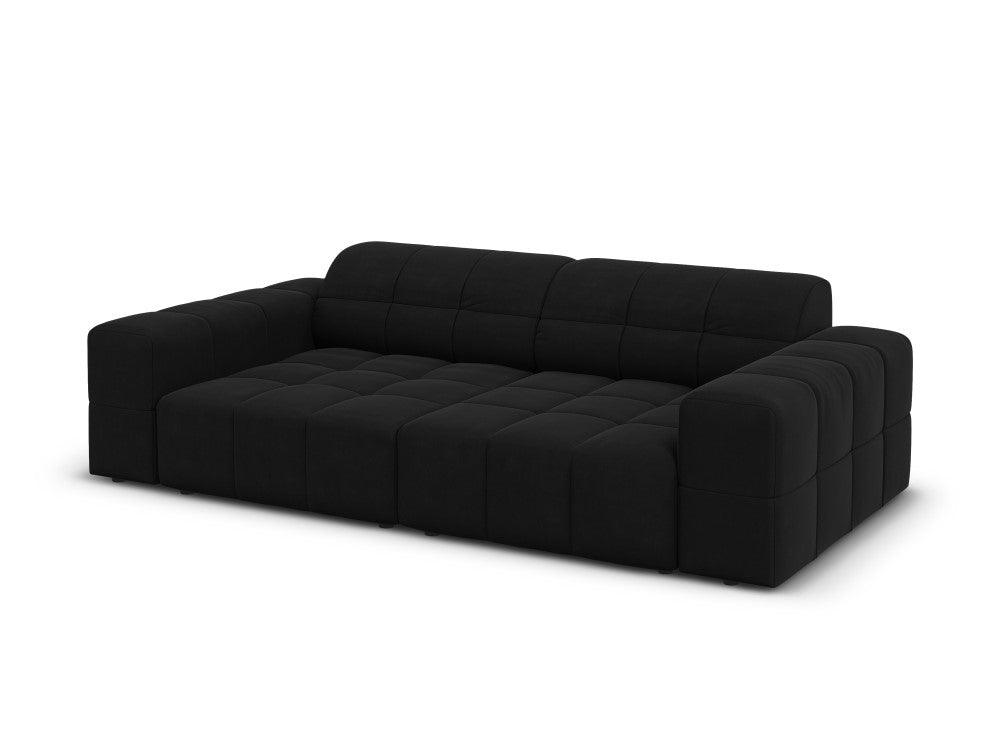 Sofa aksamitna 3-osobowa CHICAGO czarny Cosmopolitan Design Eye on Design