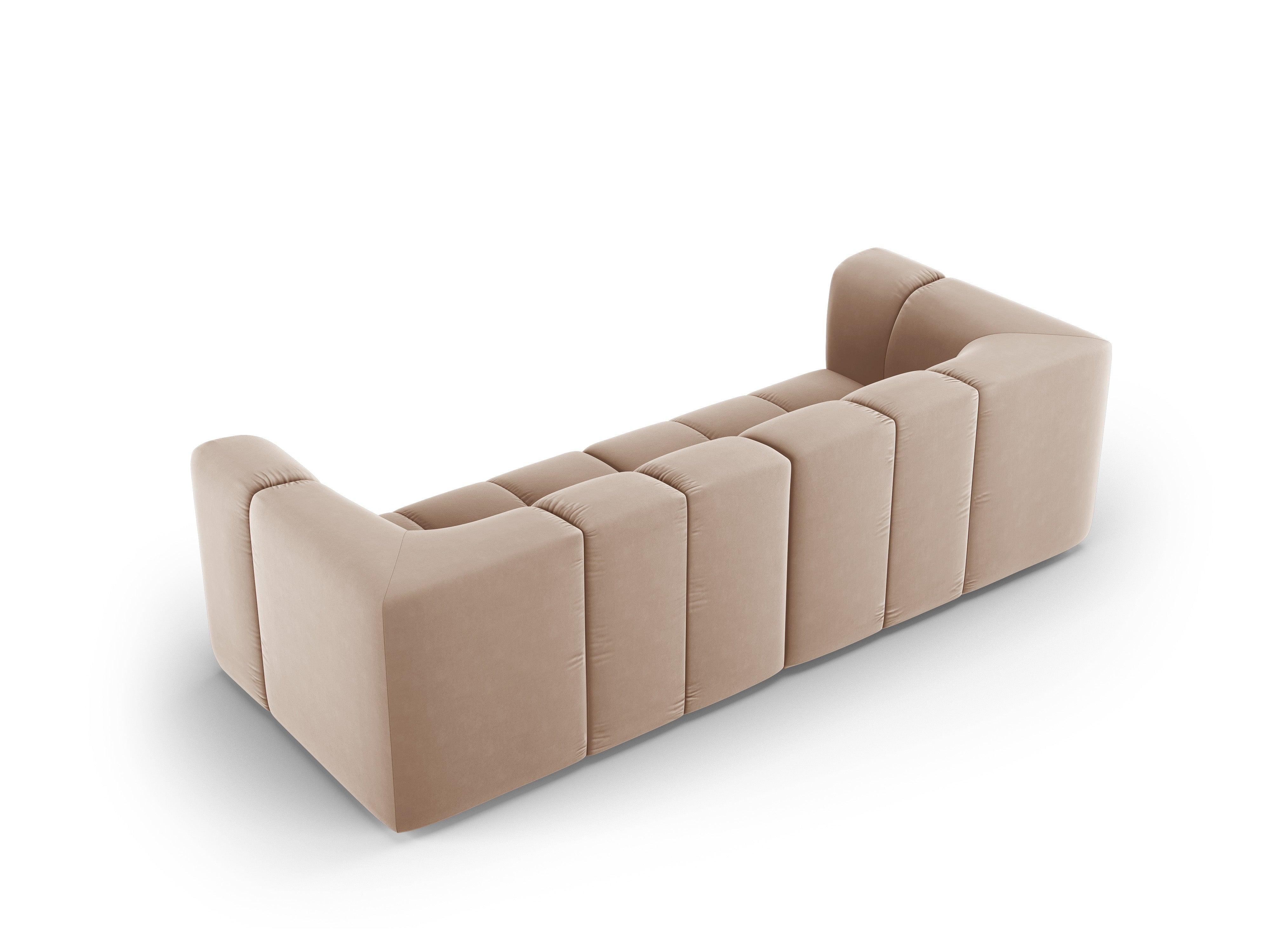 Sofa aksamitna 3-osobowa FRANCESCA beżowy Milo Casa Eye on Design