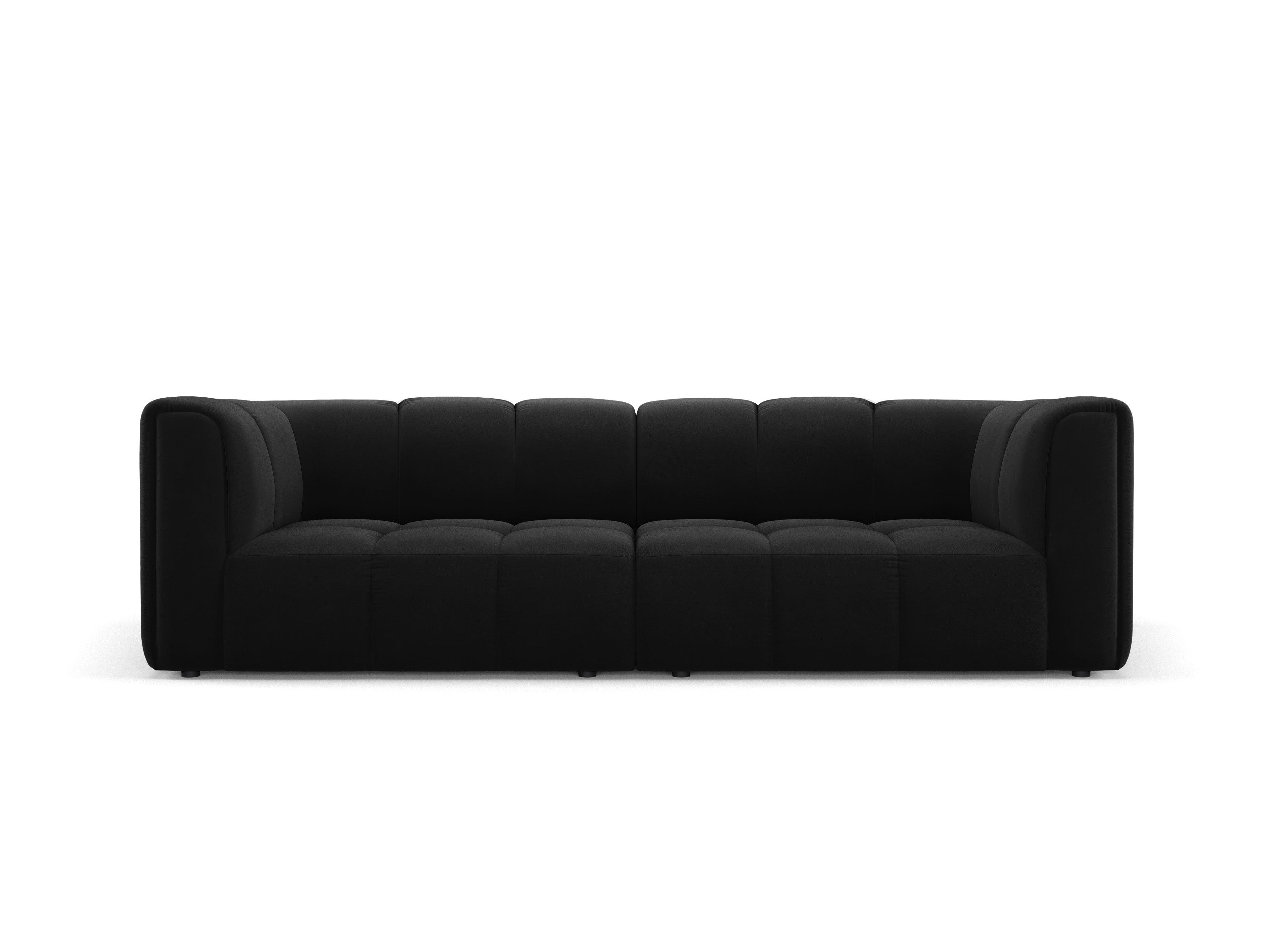 Sofa aksamitna 3-osobowa FRANCESCA czarny Milo Casa Eye on Design