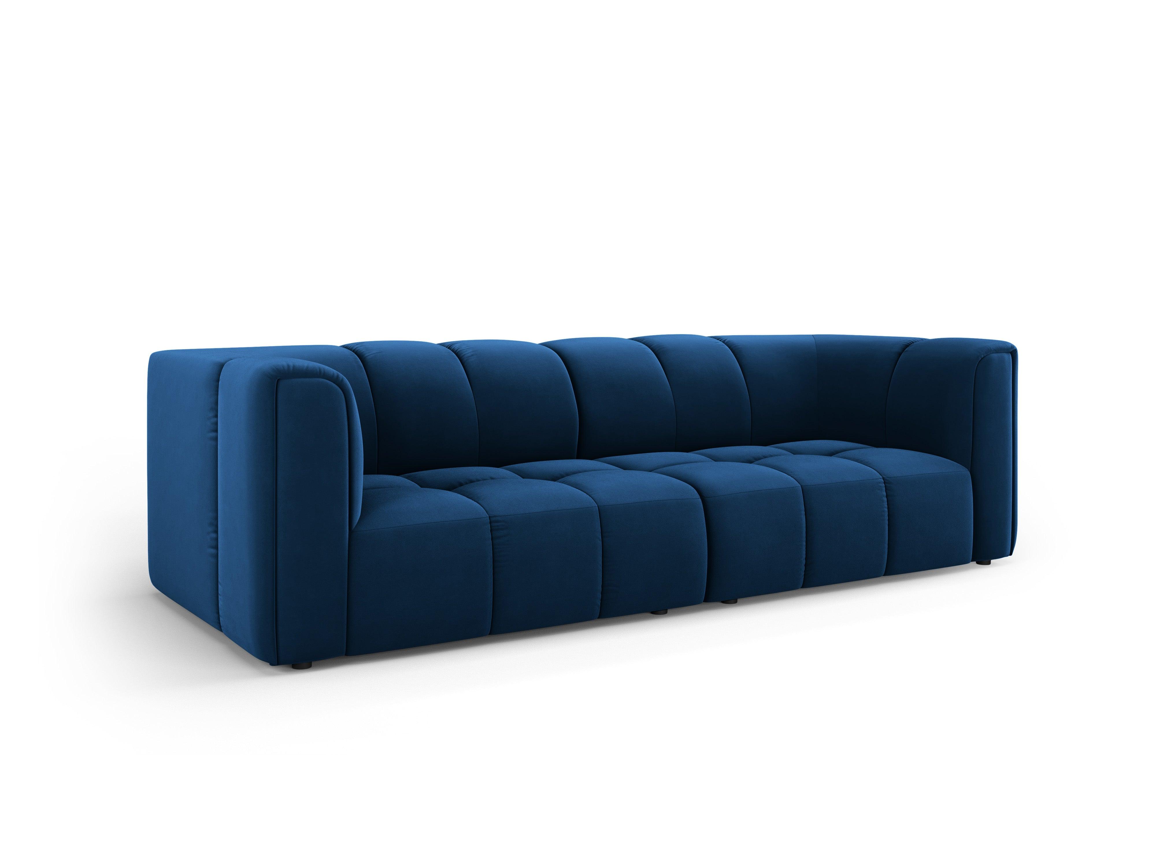Sofa aksamitna 3-osobowa FRANCESCA granat królewski Milo Casa Eye on Design