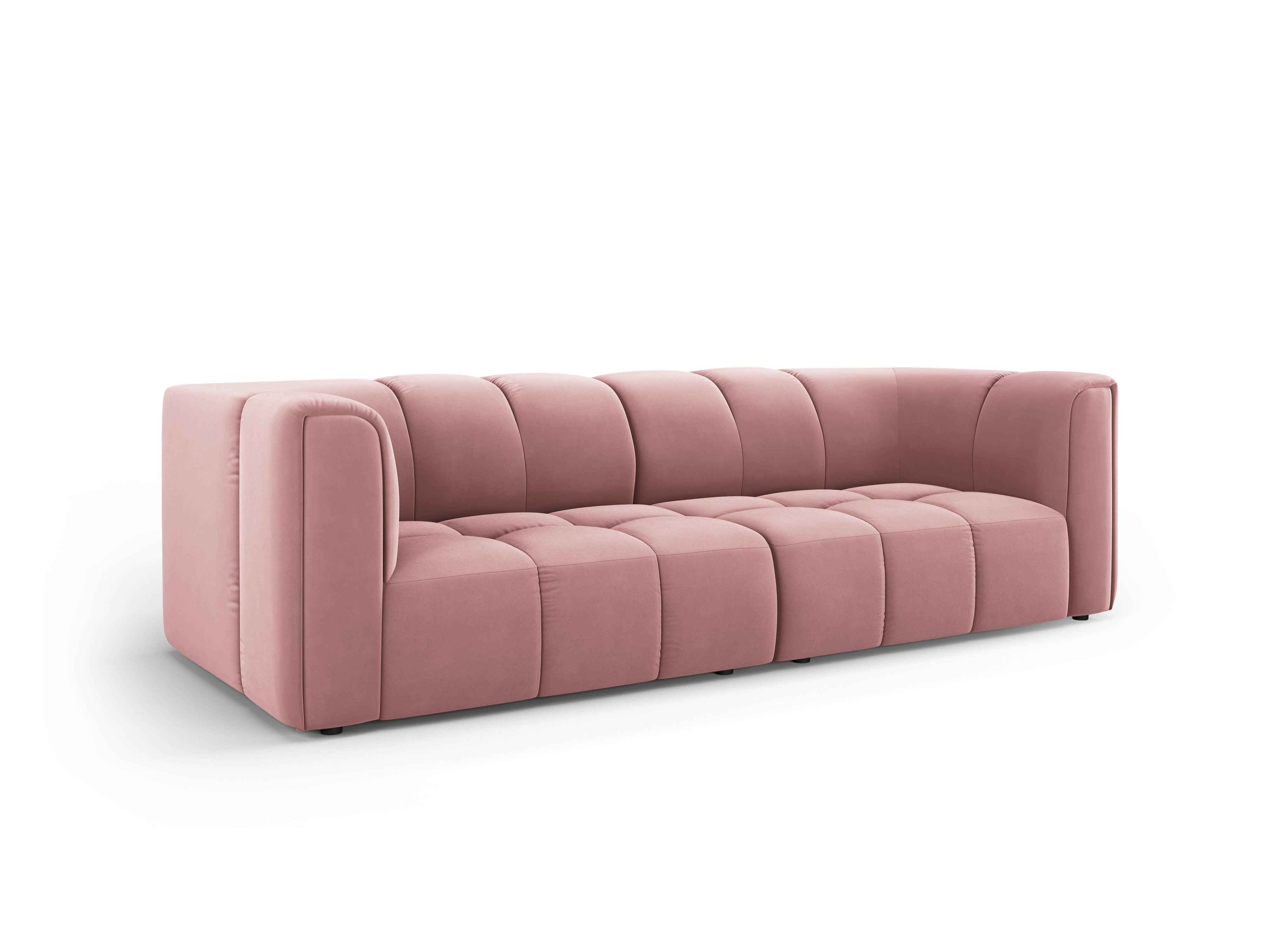 Sofa aksamitna 3-osobowa FRANCESCA różowy Milo Casa Eye on Design