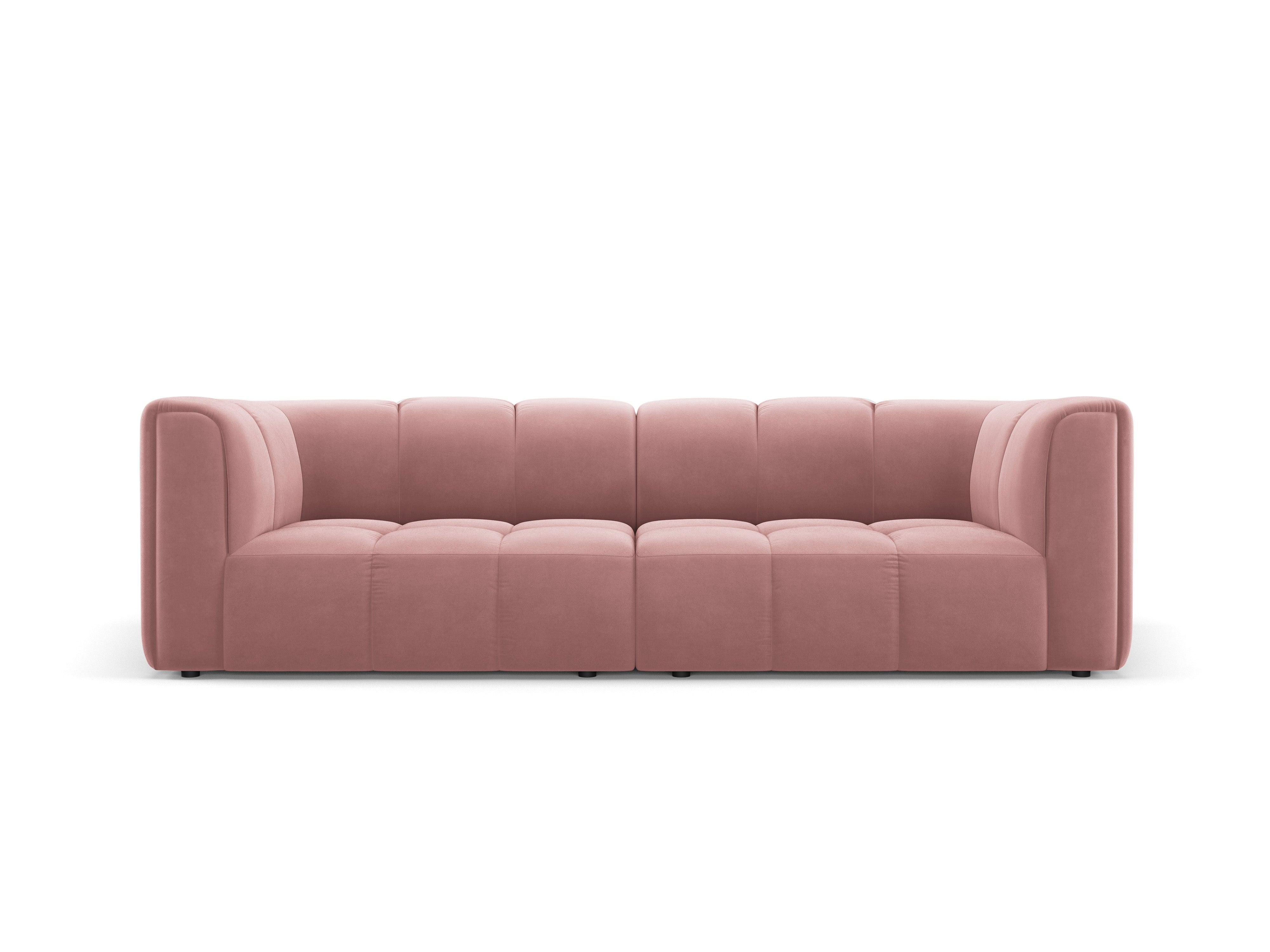 Sofa aksamitna 3-osobowa FRANCESCA różowy Milo Casa Eye on Design