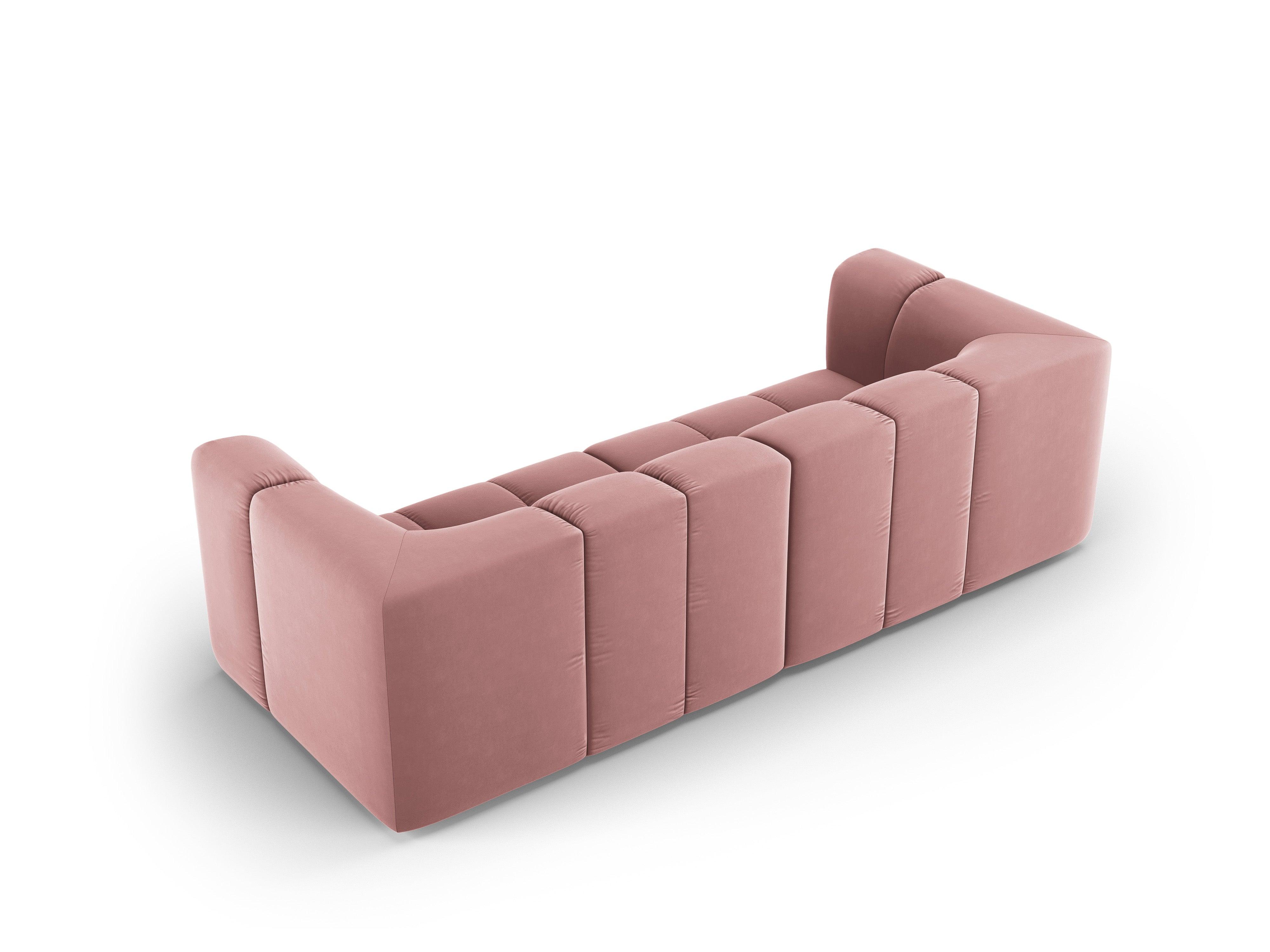 Sofa aksamitna 3-osobowa FRANCESCA różowy Milo Casa Eye on Design