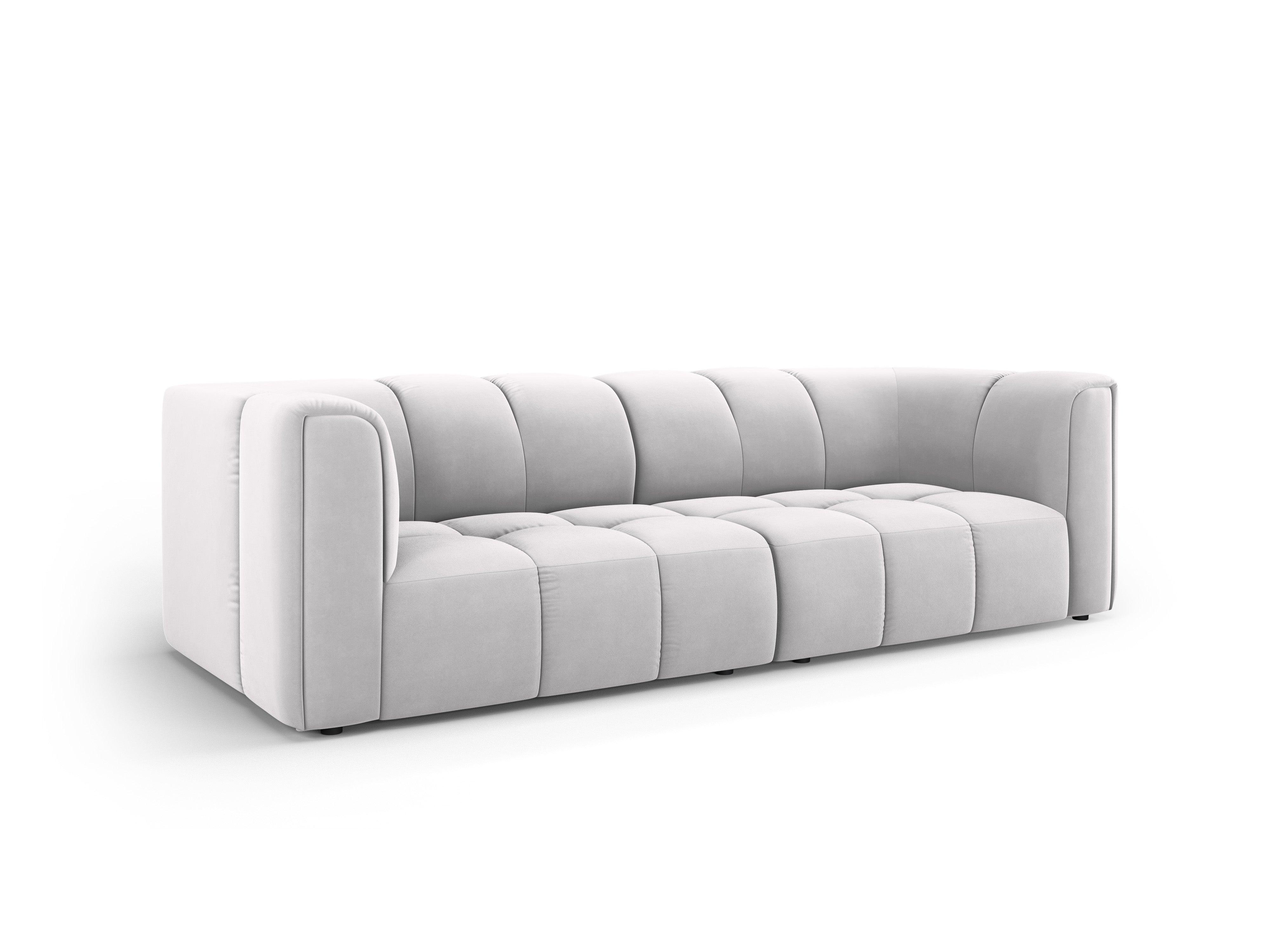 Sofa aksamitna 3-osobowa FRANCESCA srebrny Milo Casa Eye on Design