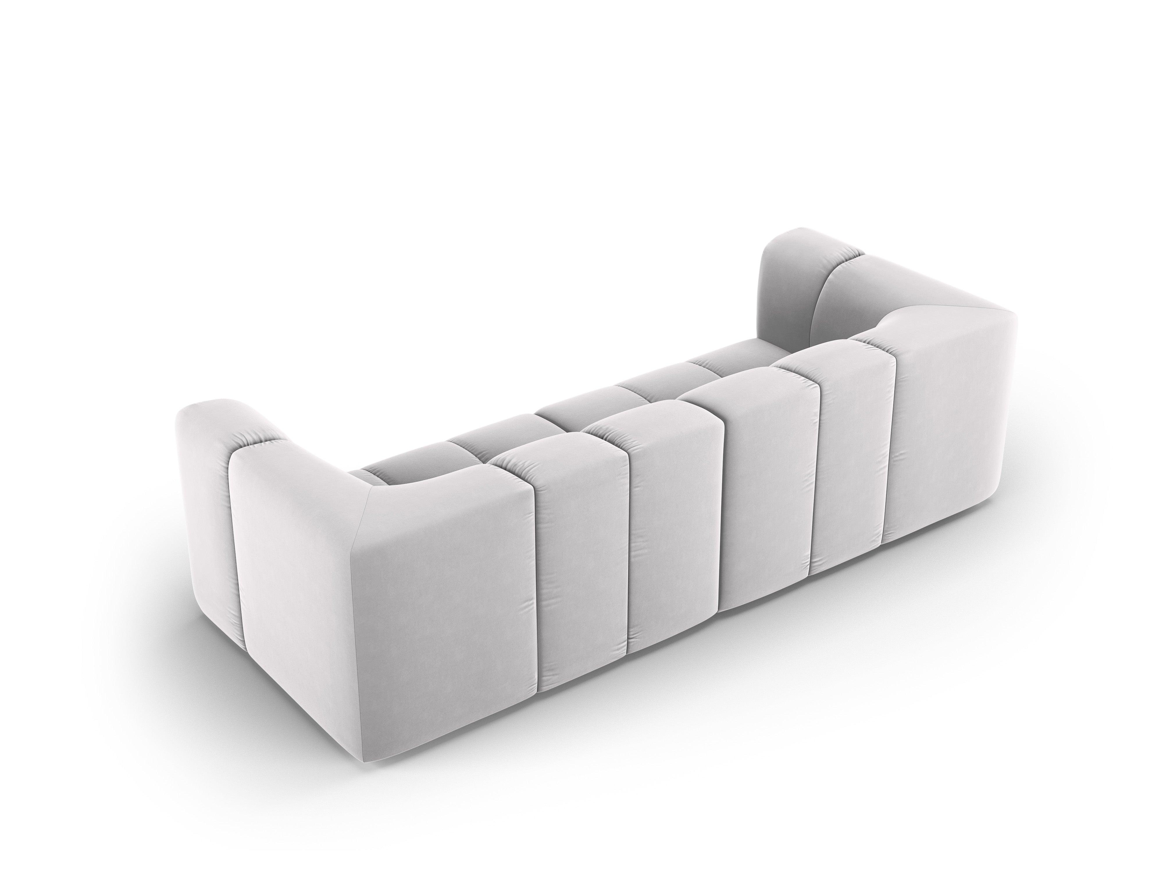 Sofa aksamitna 3-osobowa FRANCESCA srebrny Milo Casa Eye on Design