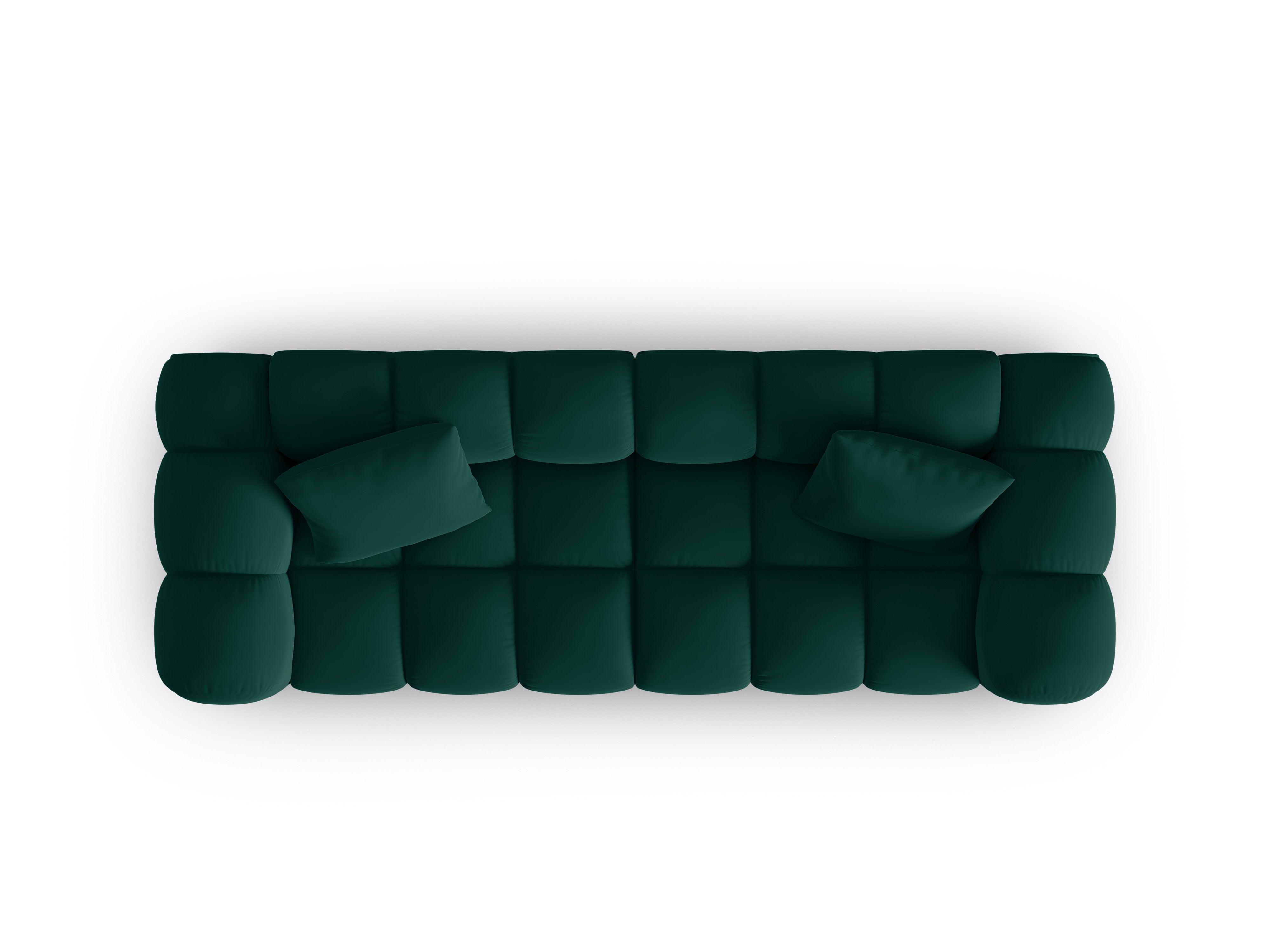 Sofa aksamitna 3-osobowa HALLEY butelkowa zieleń Windsor & Co Eye on Design