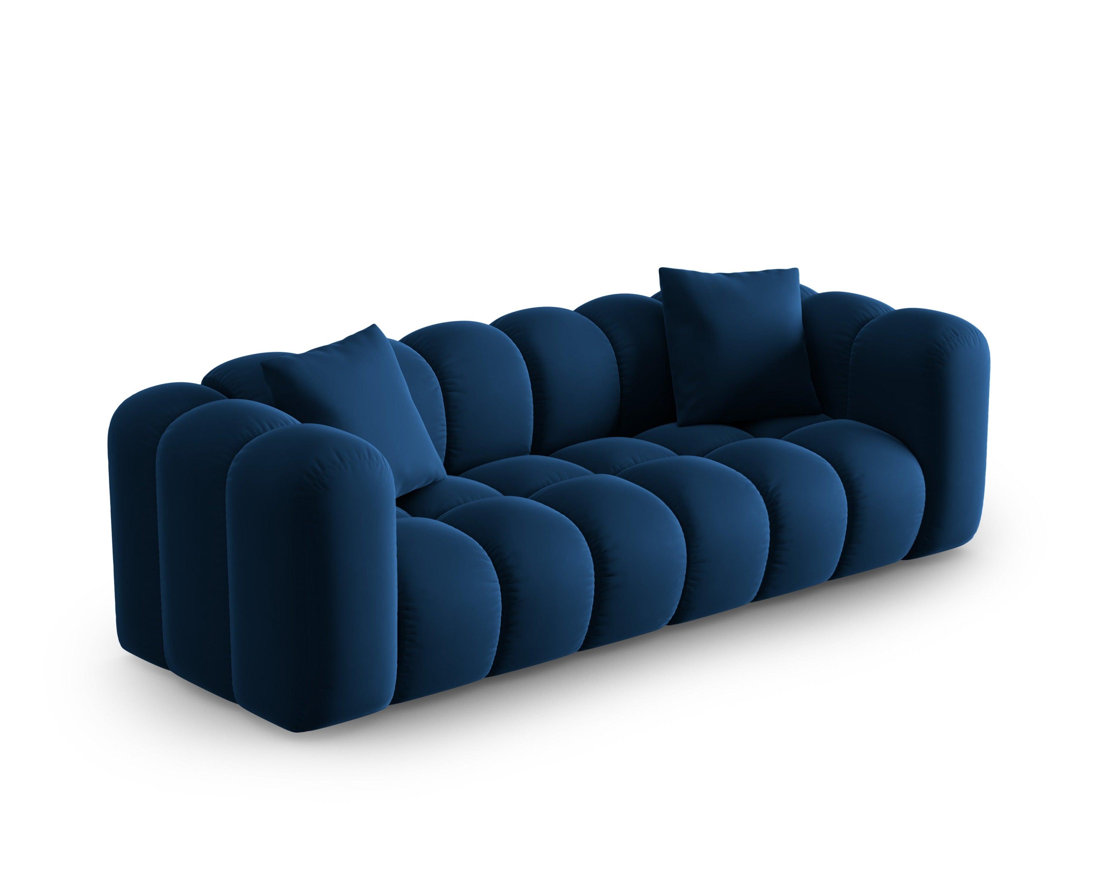 Sofa aksamitna 3-osobowa HALLEY granat królewski Windsor & Co Eye on Design