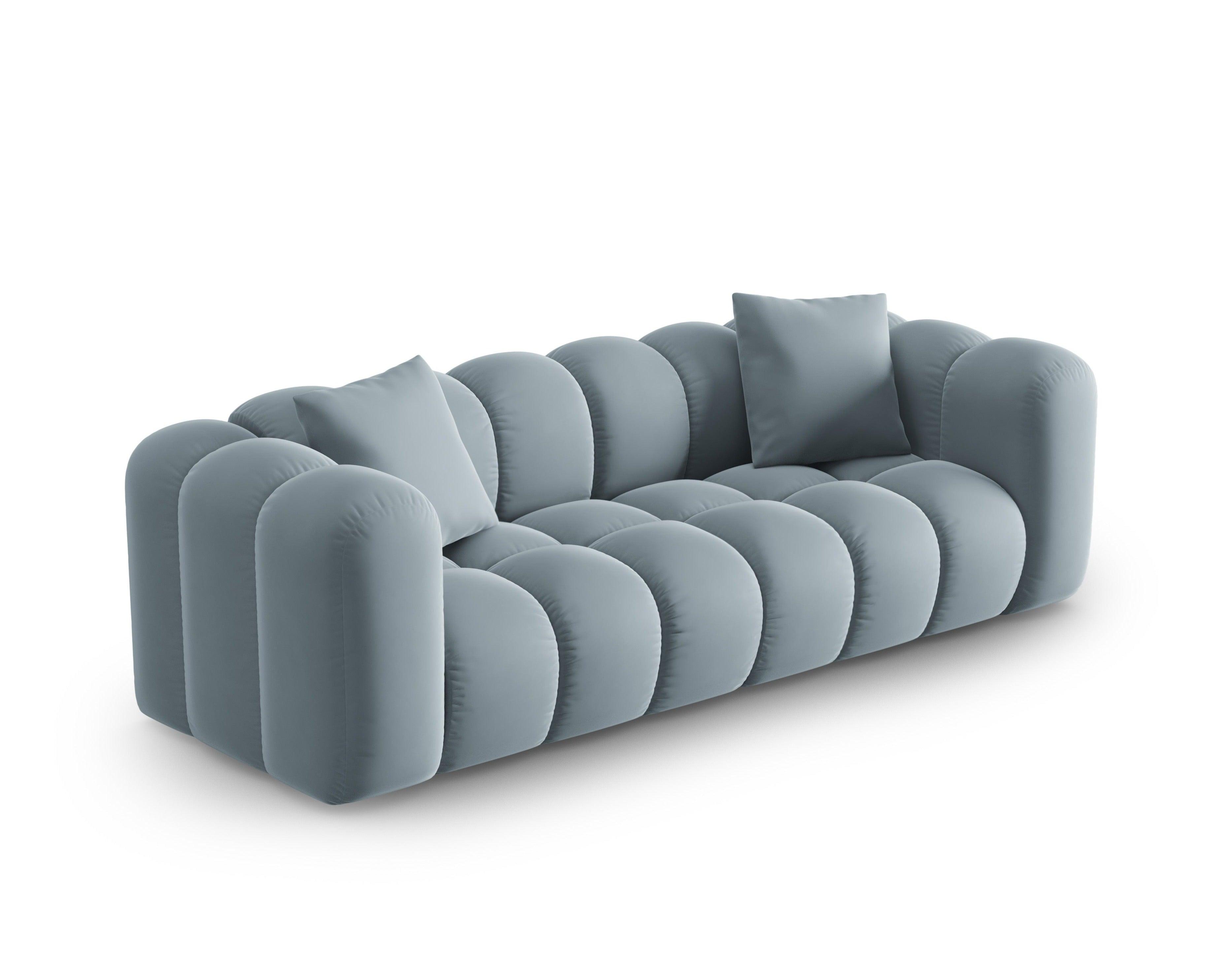 Sofa aksamitna 3-osobowa HALLEY jasnoniebieski Windsor & Co Eye on Design