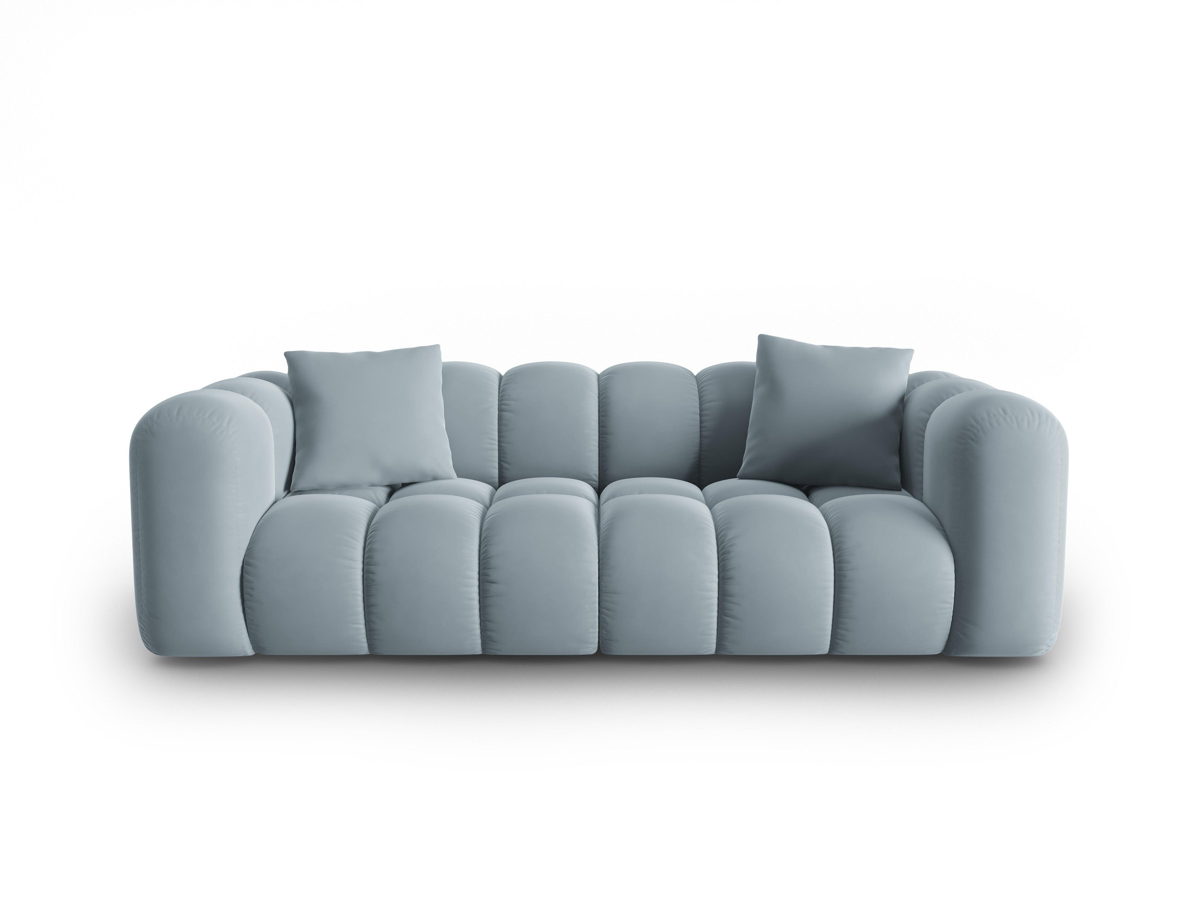 Sofa aksamitna 3-osobowa HALLEY jasnoniebieski Windsor & Co Eye on Design