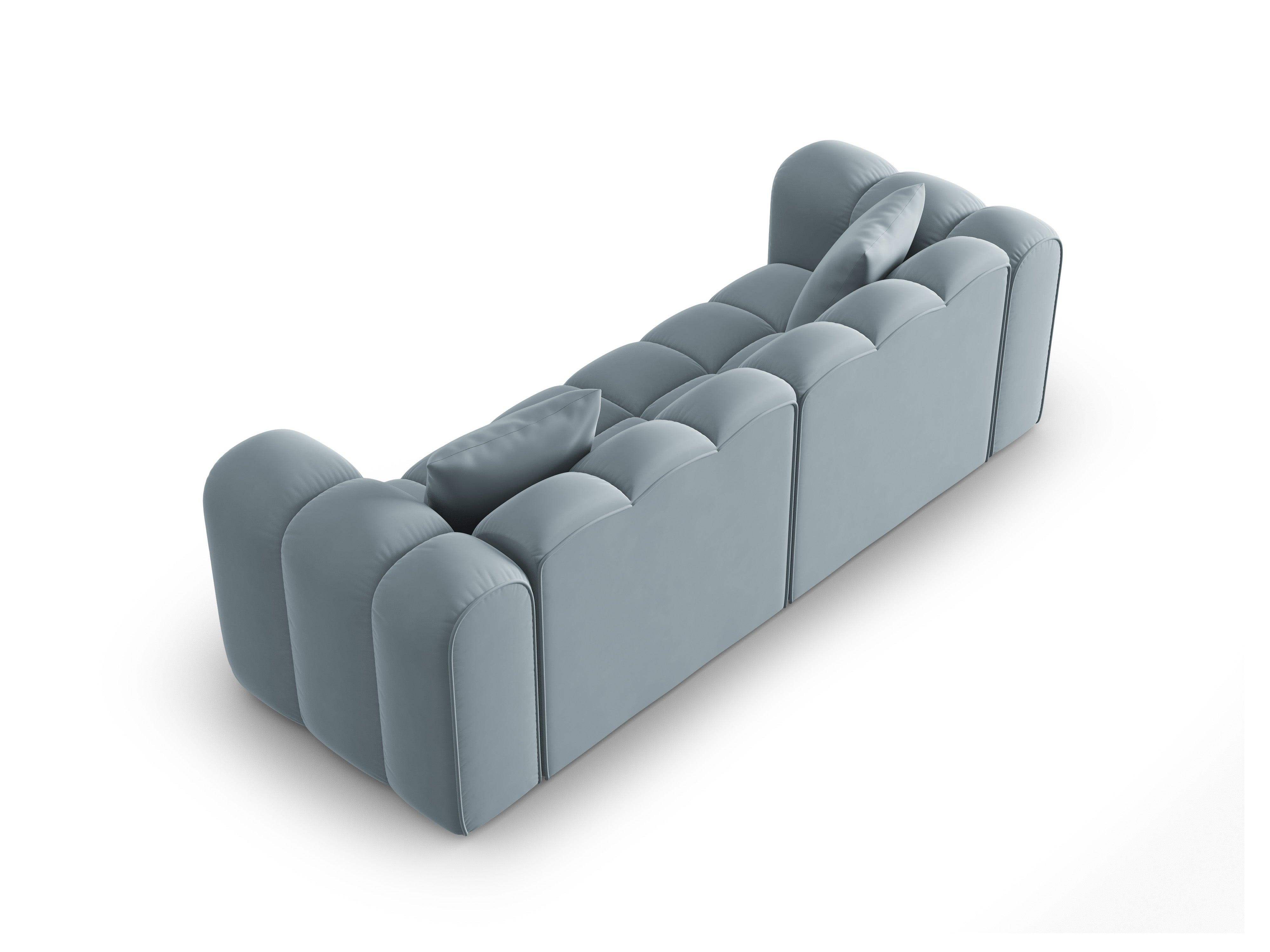 Sofa aksamitna 3-osobowa HALLEY jasnoniebieski Windsor & Co Eye on Design