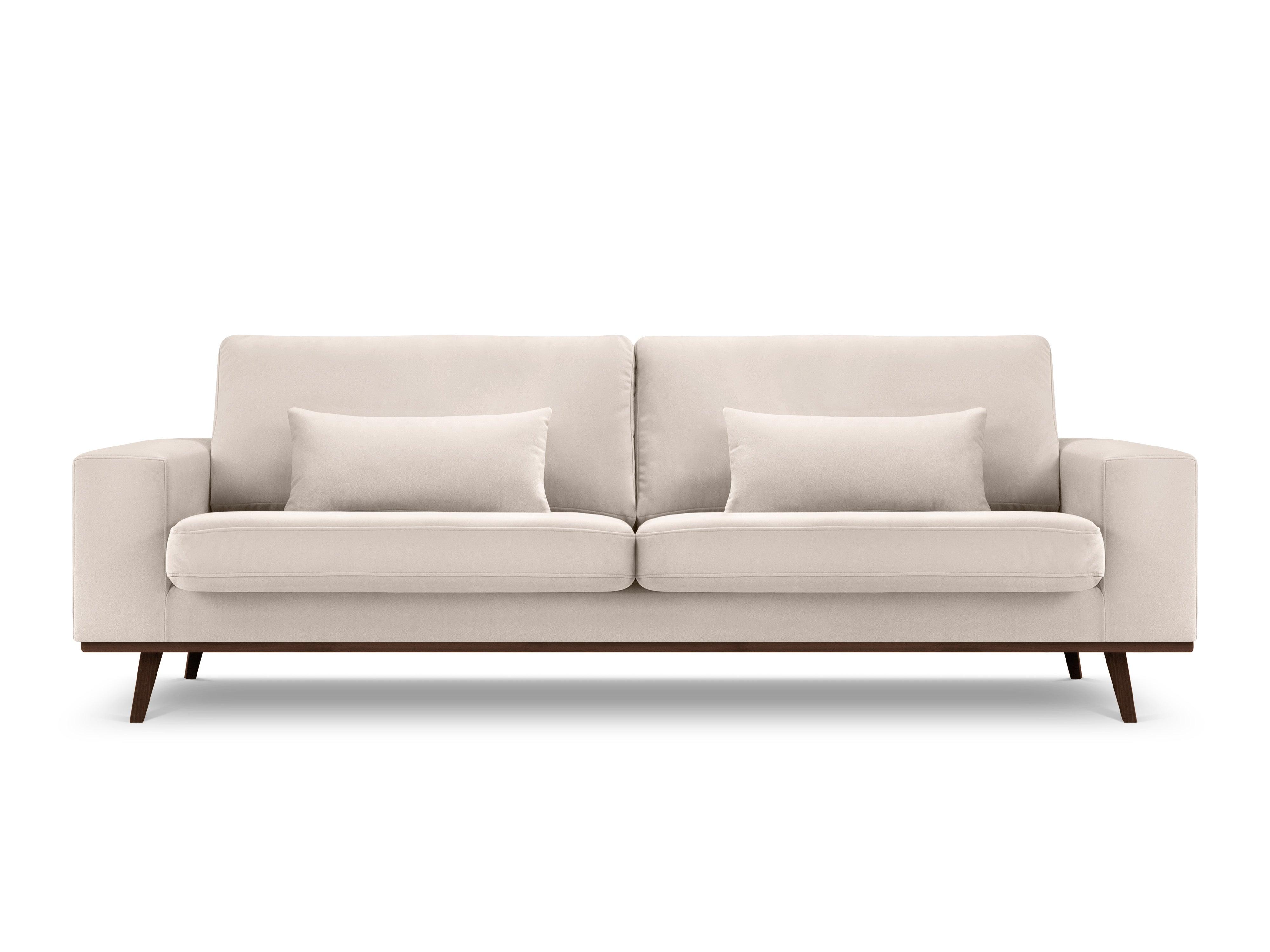Sofa aksamitna 3-osobowa HEBE beżowy Mazzini Sofas Eye on Design