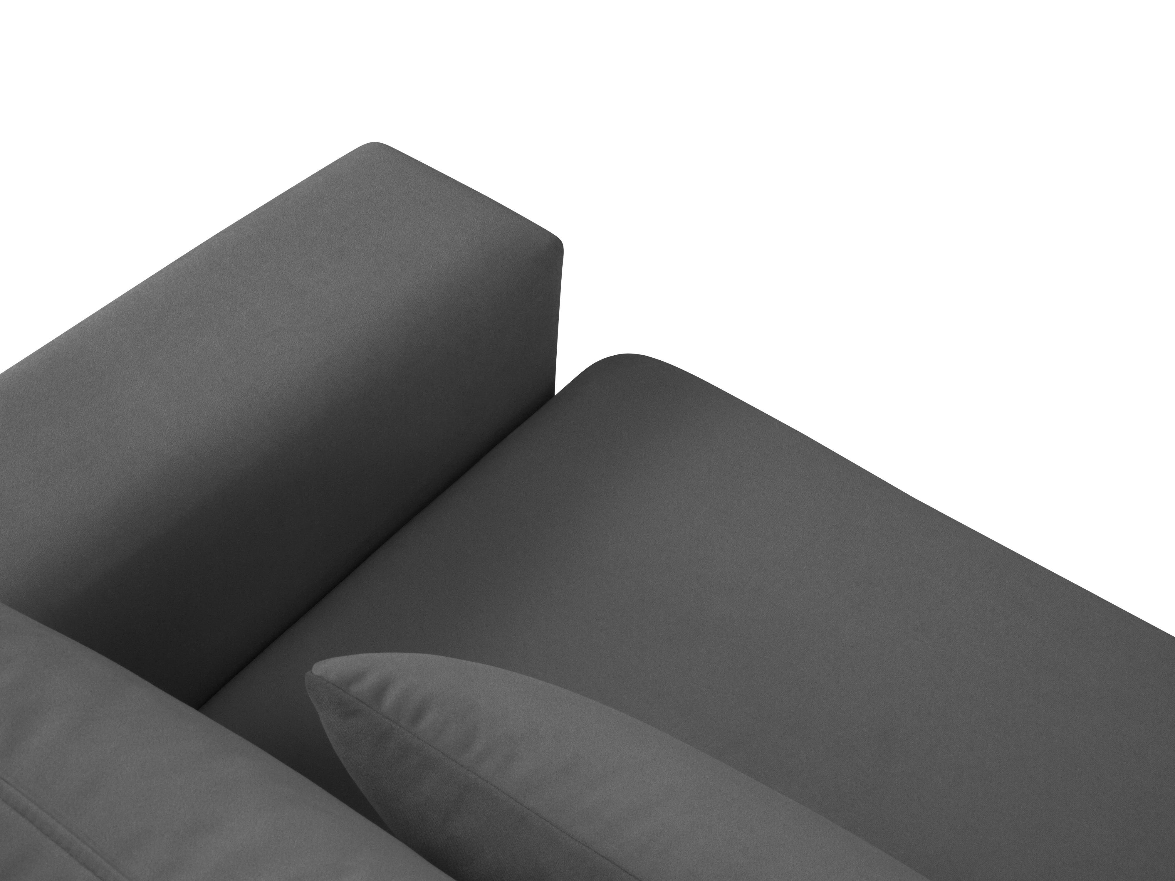 Sofa aksamitna 3-osobowa HEBE ciemnoszary Mazzini Sofas Eye on Design