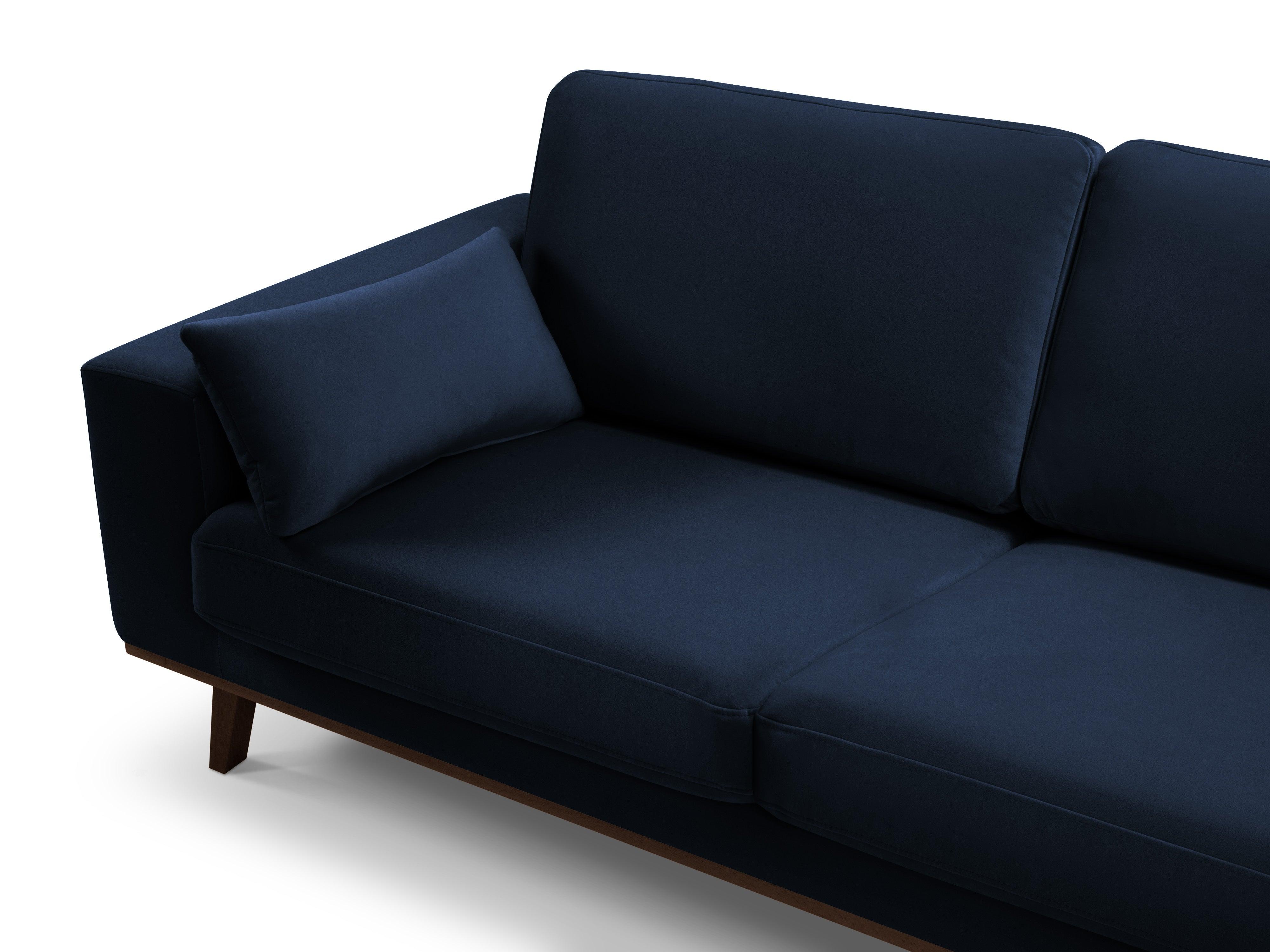 Sofa aksamitna 3-osobowa HEBE granat królewski Mazzini Sofas Eye on Design