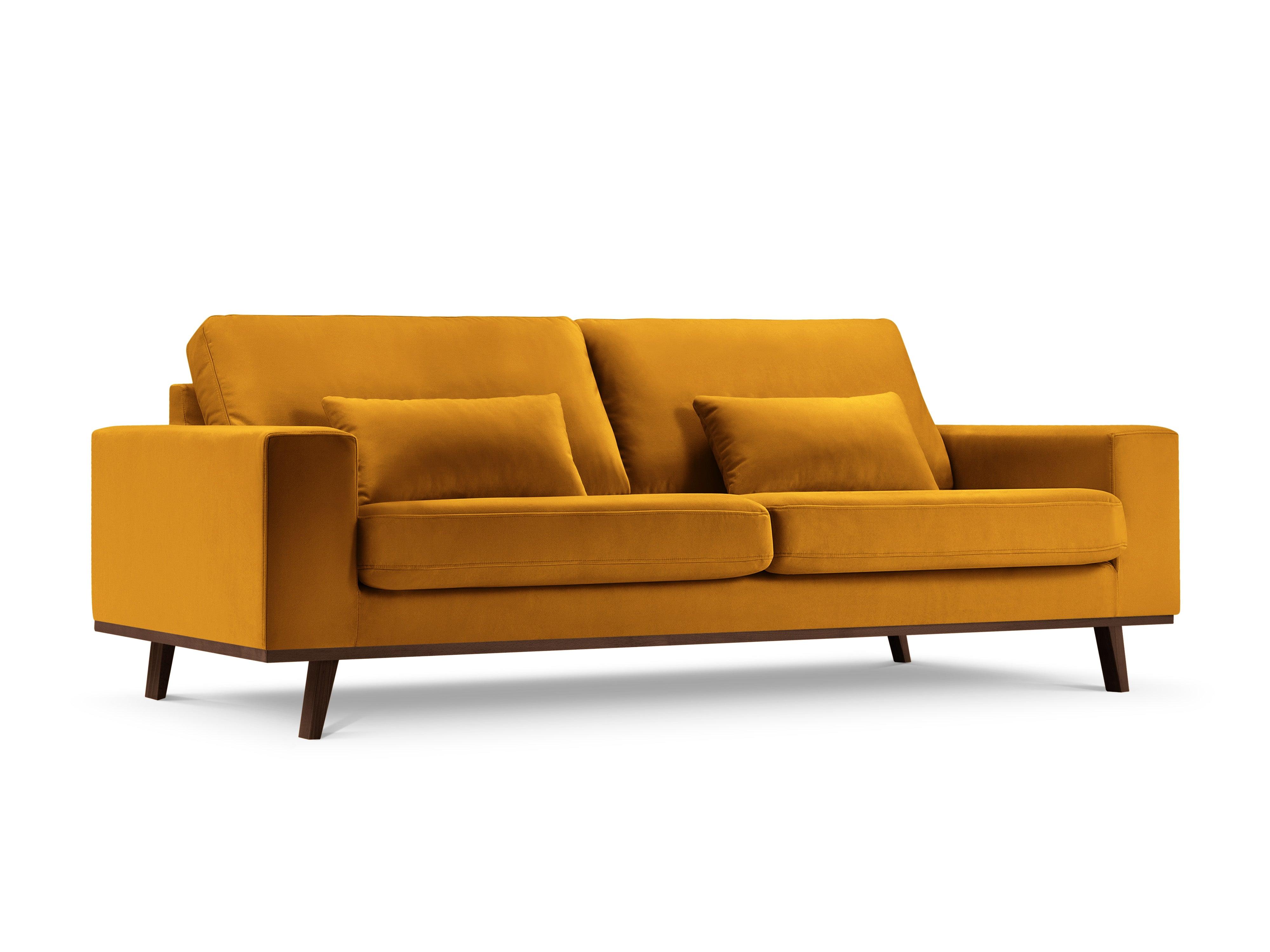 Sofa aksamitna 3-osobowa HEBE żółty Mazzini Sofas Eye on Design