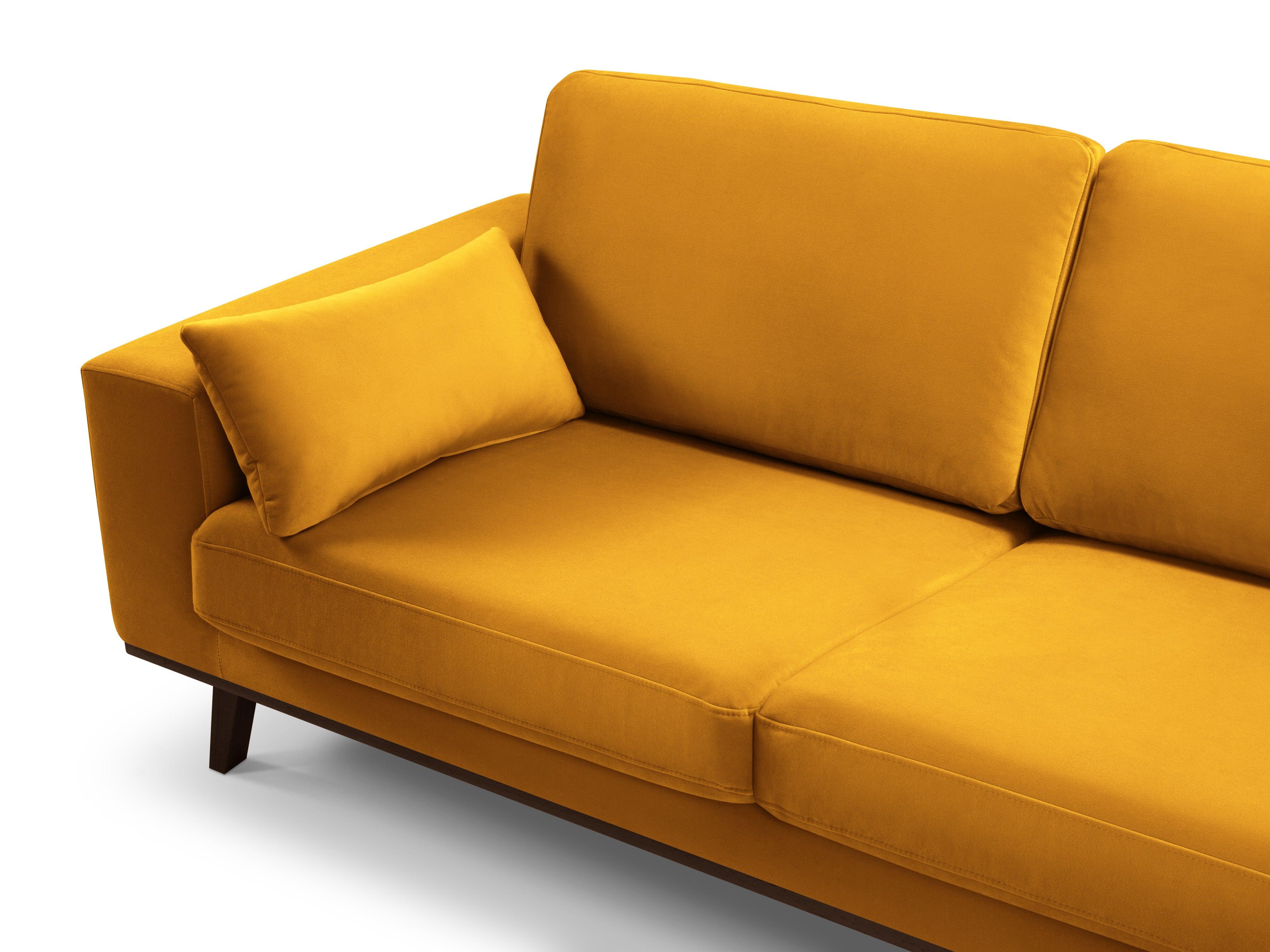 Sofa aksamitna 3-osobowa HEBE żółty Mazzini Sofas Eye on Design