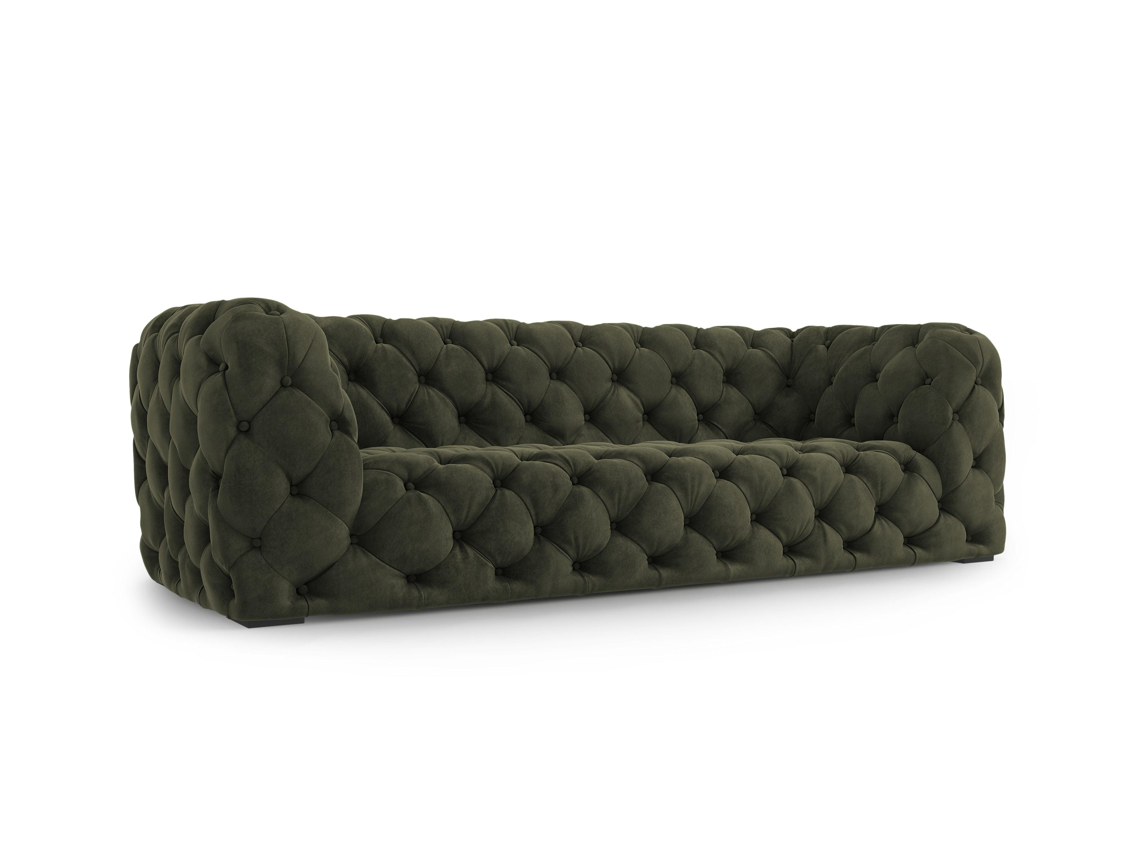 Sofa aksamitna 3-osobowa LOGE ciemnozielony Windsor & Co Eye on Design