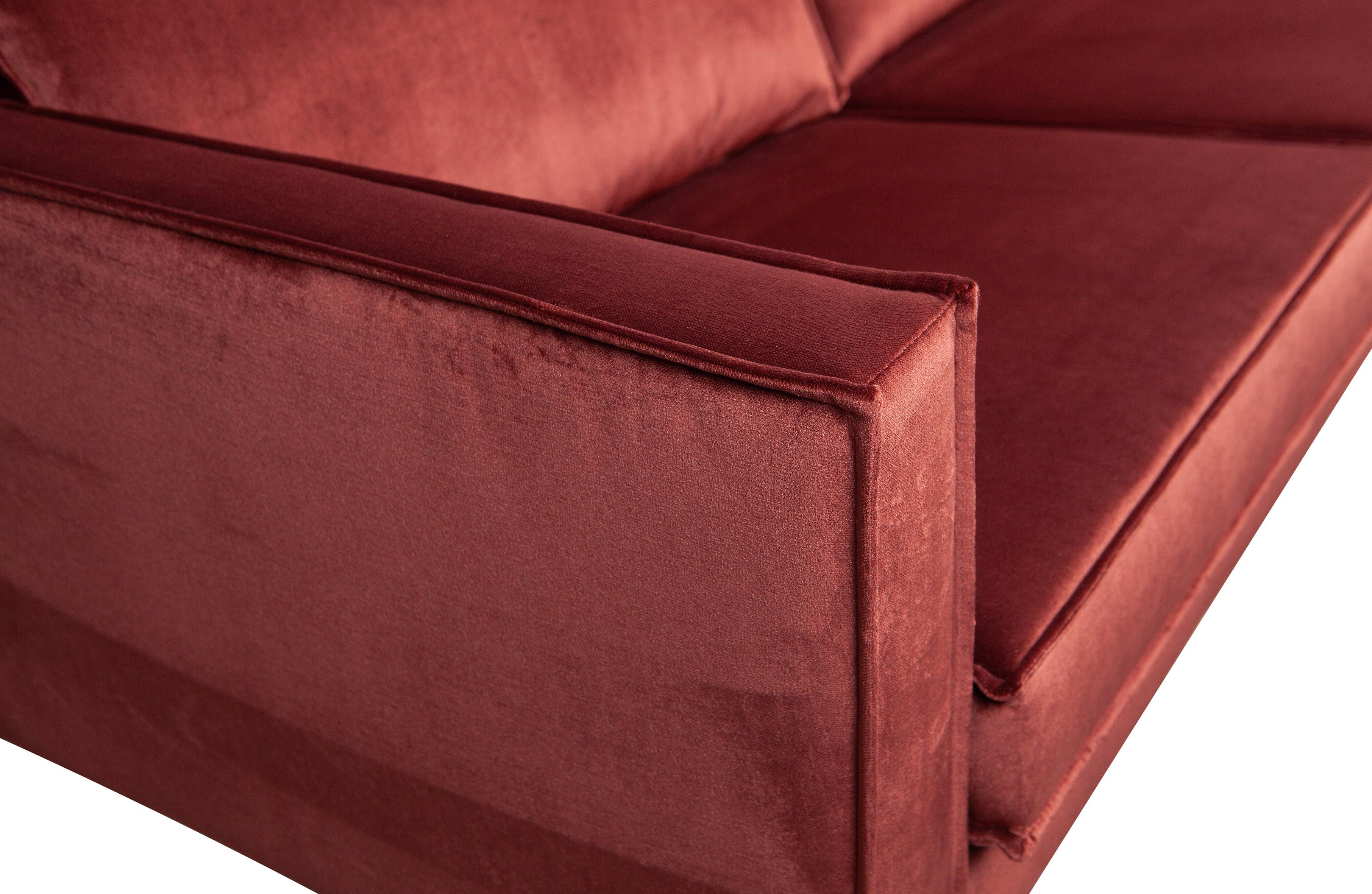 Sofa aksamitna 3-osobowa RODEO kasztanowy Be Pure Eye on Design