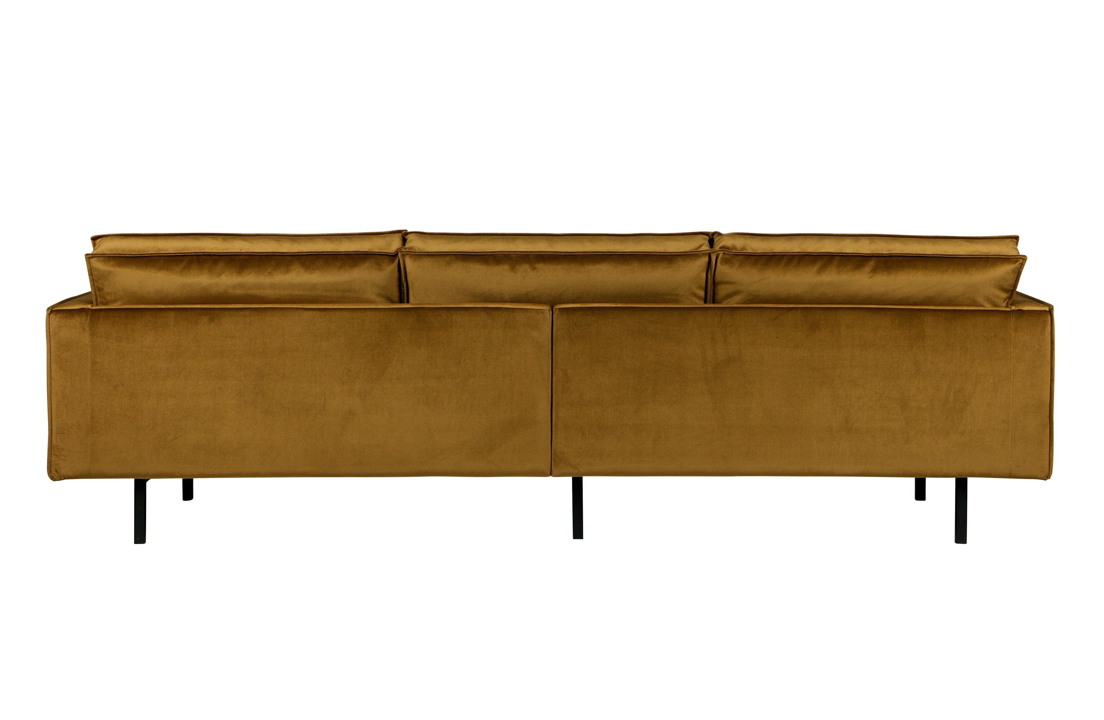 Sofa aksamitna 3-osobowa RODEO miodowy Be Pure Eye on Design