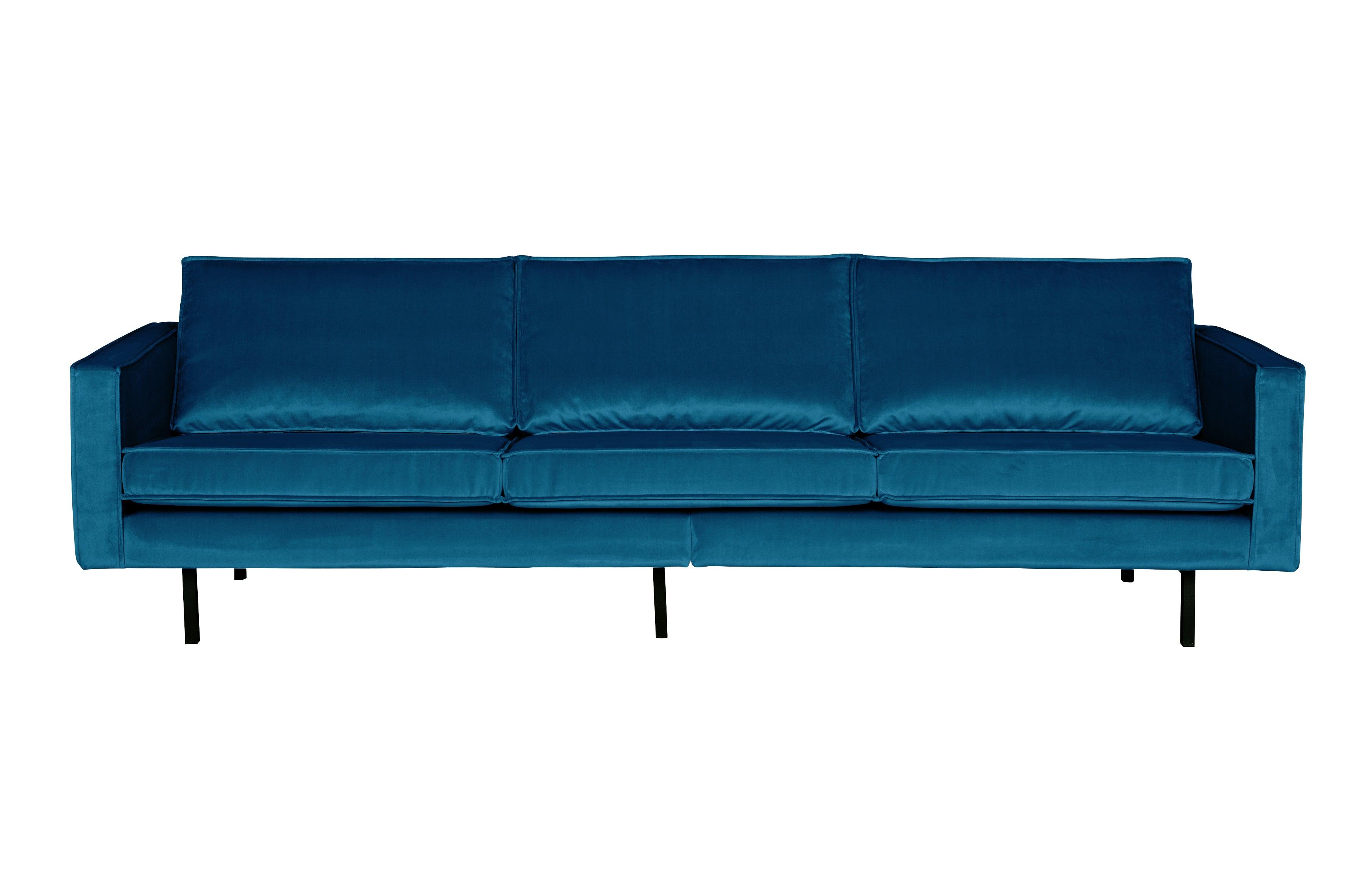 Sofa aksamitna 3-osobowa RODEO niebieski Be Pure Eye on Design