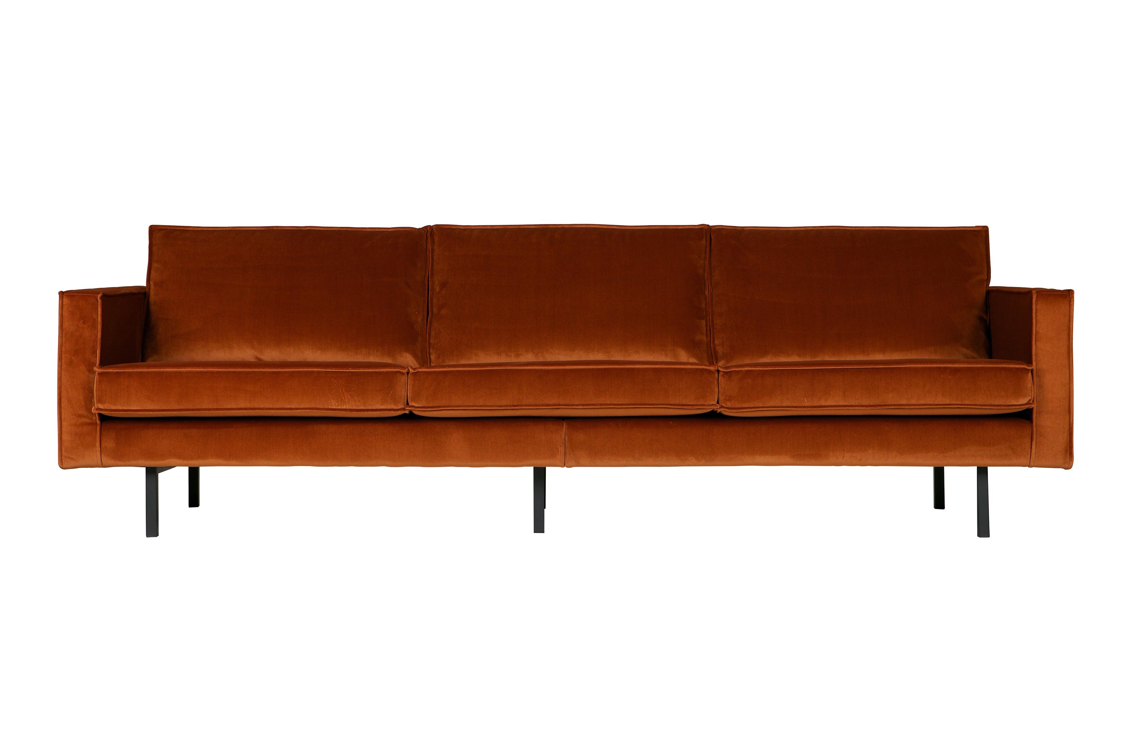 Sofa aksamitna 3-osobowa RODEO rdzawy Be Pure Eye on Design